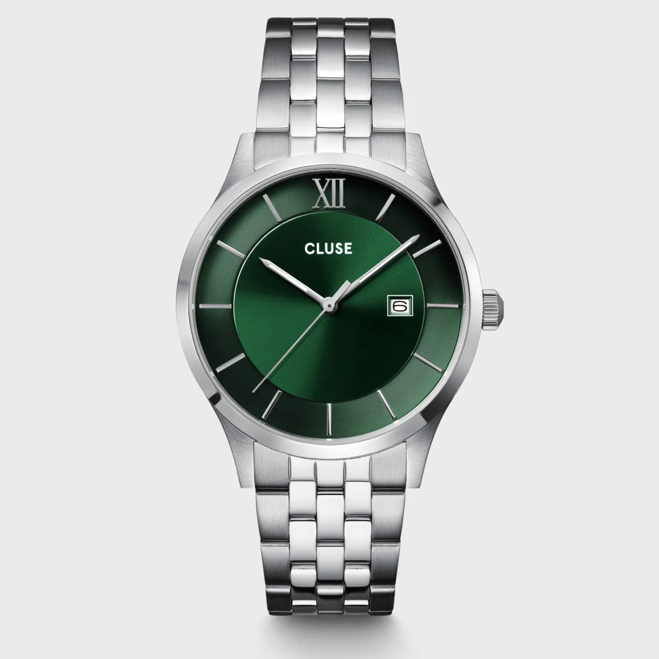 Outlet Aravis 3-Hand Watch, Green, Silver Colour Herren Uhren Silber | Aravis