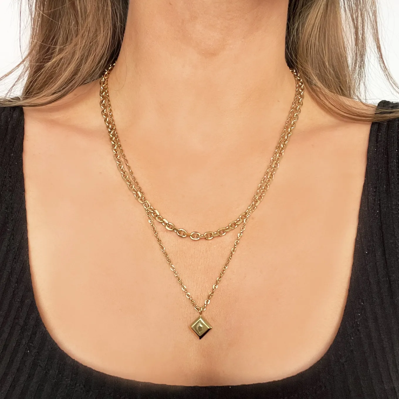 Sale Essentielle Bulky Chain Necklace, Gold Colour Ketten