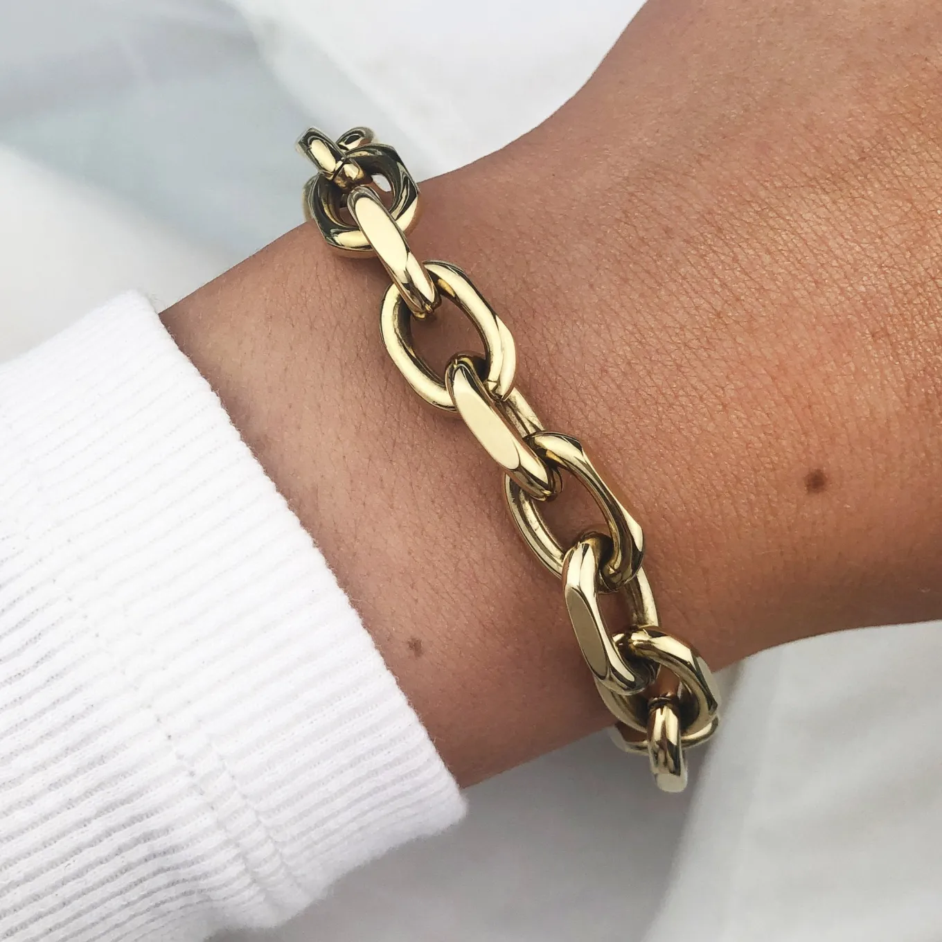 Cheap Essentielle Chunky Chain Bracelet Gold Colour Armbänder