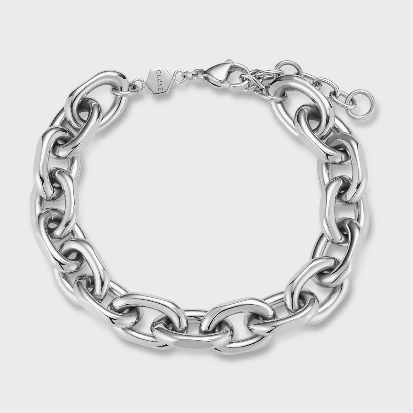 Hot Essentielle Chunky Chain Bracelet Silver Colour Armbänder