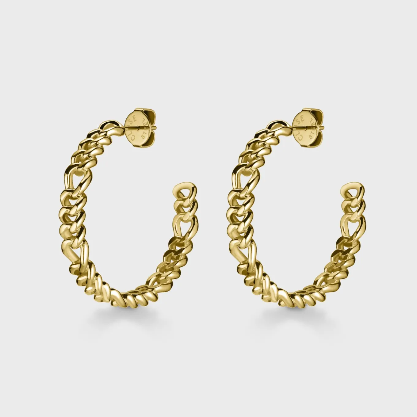 Store Essentielle Figaro Hoop Earrings Gold Colour Ohrringe