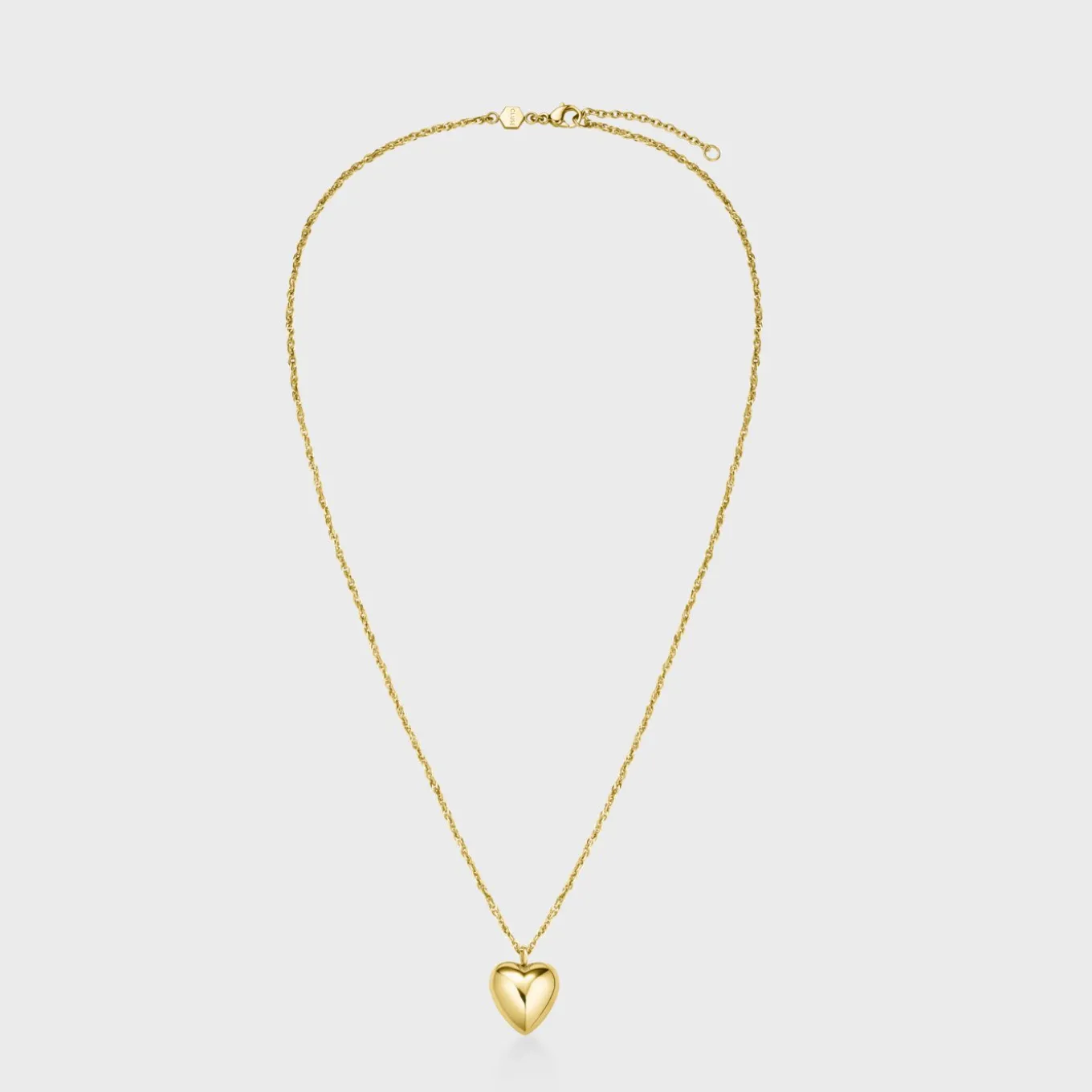 Cheap Essentielle Heart Charm Chain Necklace, Gold Colour Ketten