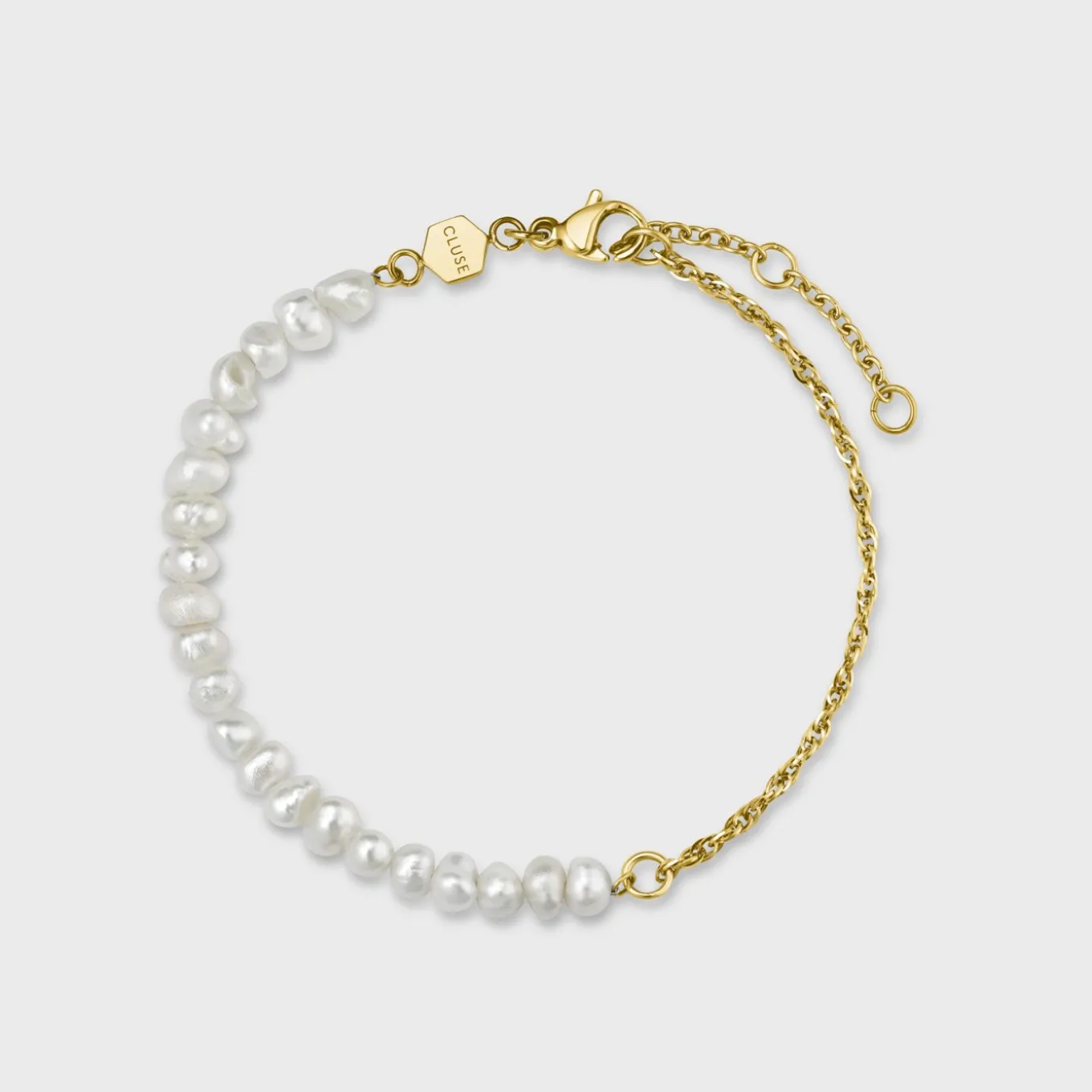 Online Essentielle Mixed Chain Pearl Bracelet, Gold Colour Armbänder