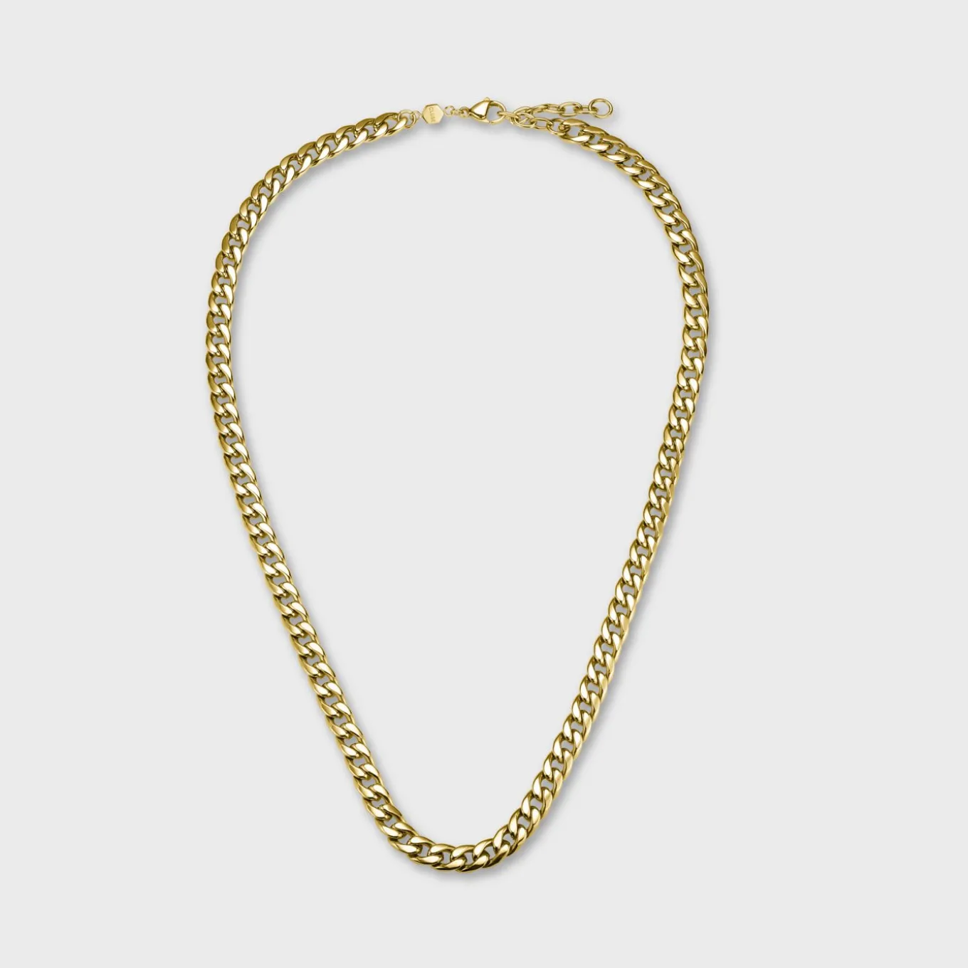 Cheap Essentielle Necklace Flat Curb Chain Gold Colour Ketten