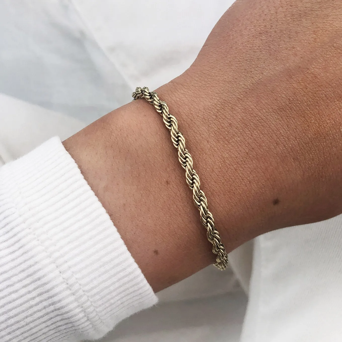 Hot Essentielle Rope Bracelet Gold Colour Armbänder