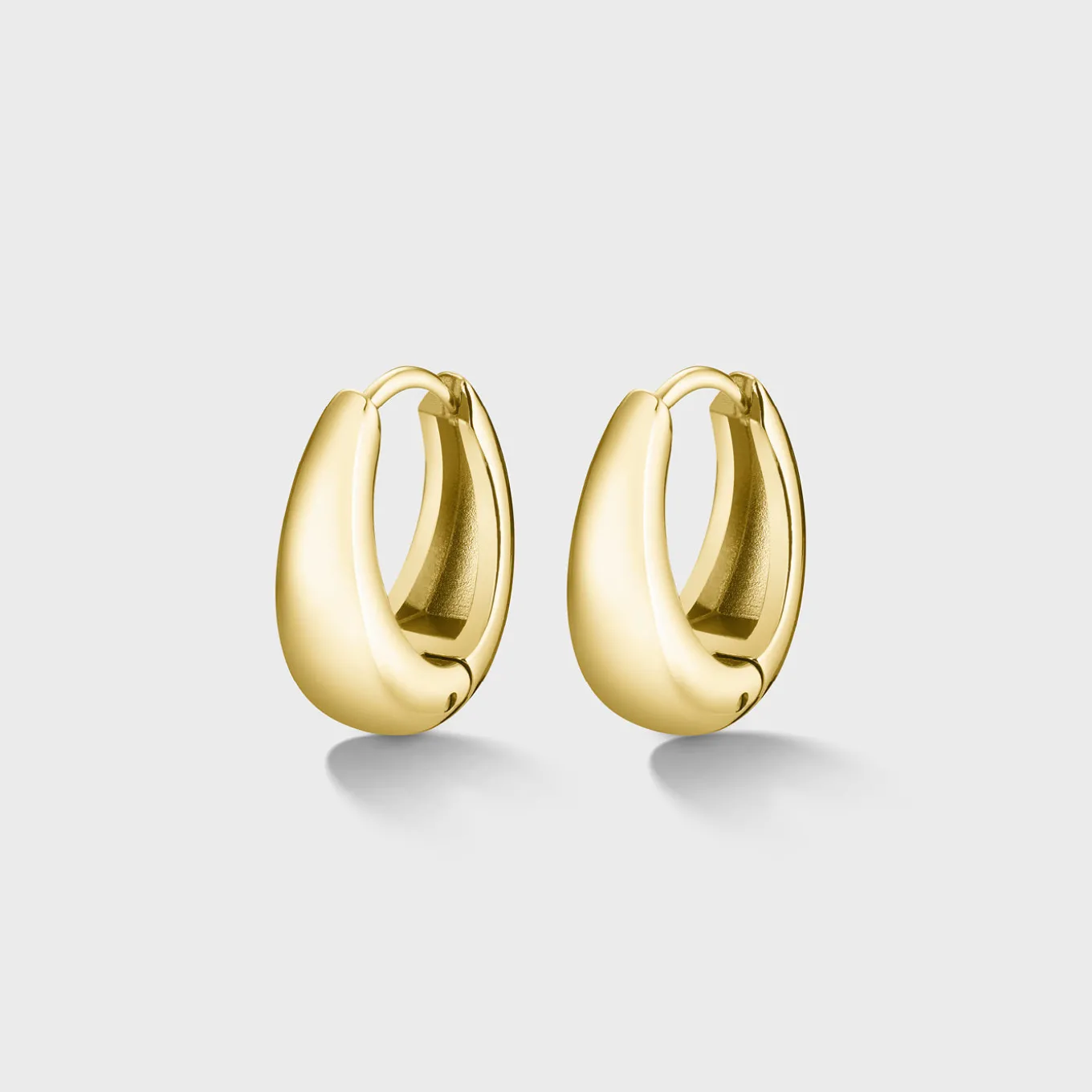 Cheap Essentielle Round Hoop Earrings, Gold Colour Ohrringe