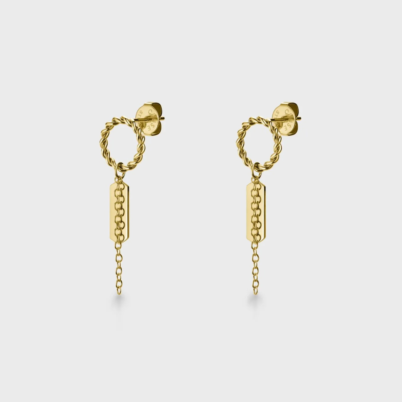 Online Essentielle Twisted Charm Earrings Colour Gold Ohrringe