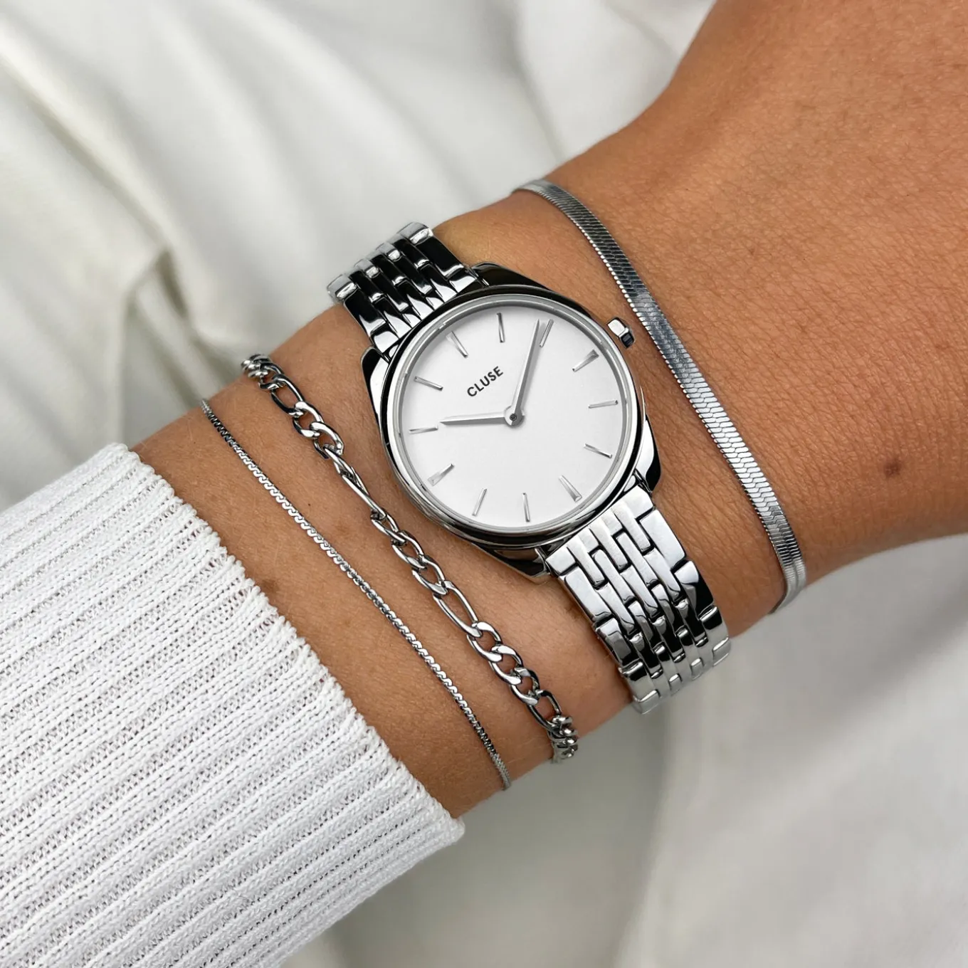 New Féroce Mini Watch Steel White, Silver Colour Damen Uhren Silber | Féroce Mini