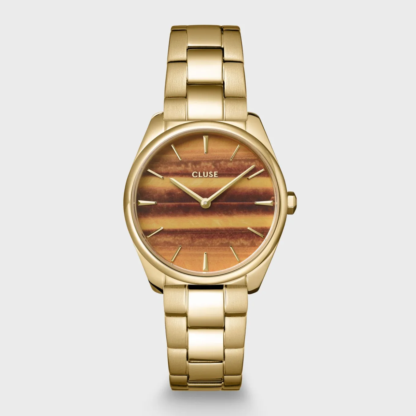 Fashion Féroce Petite Watch Steel Tiger's Eye, Gold Colour Damen Uhren Gold | Féroce Petite