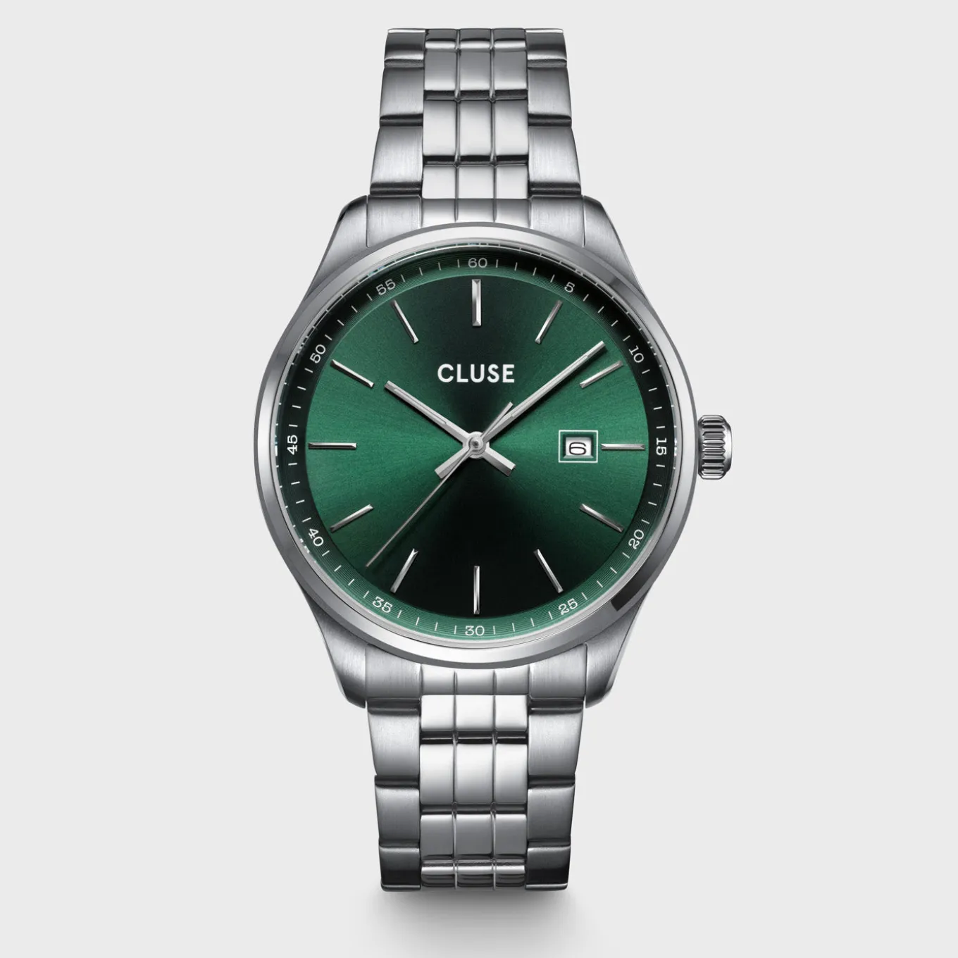 Sale Gift Box Anthéor Steel Watch Green and Silver Chain Bracelet Herren Uhren Silber | Anthéor