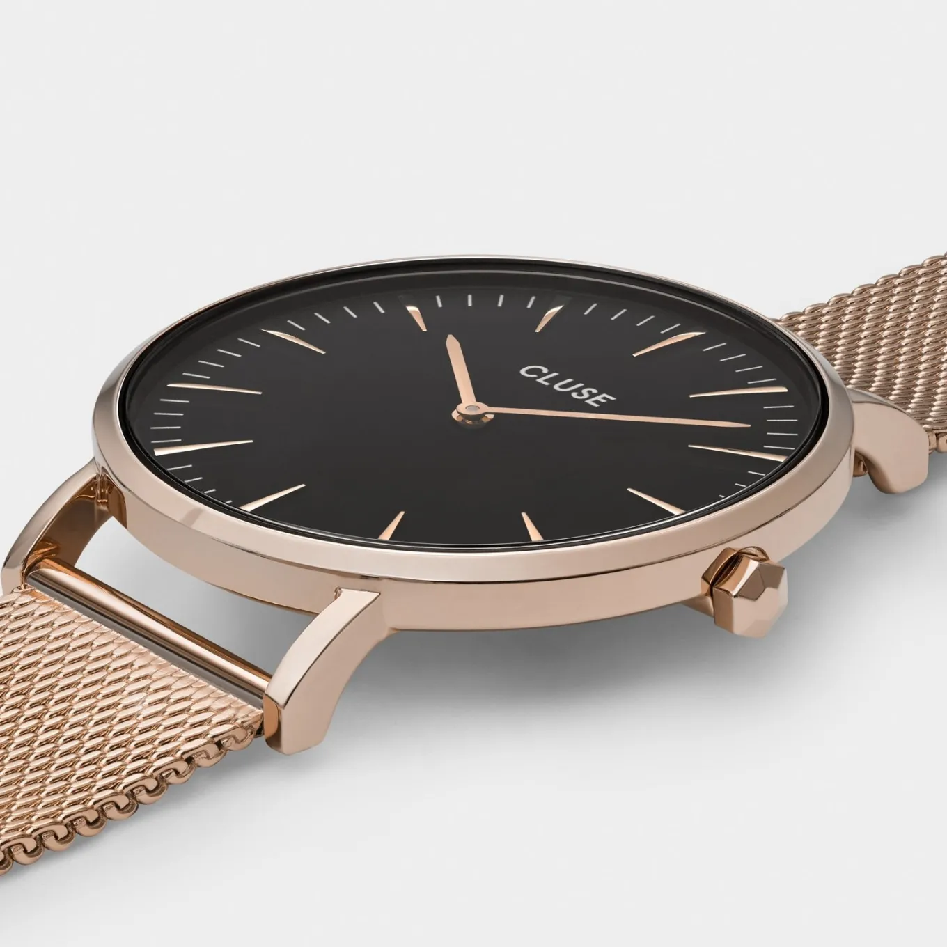 Cheap Gift Box Boho Chic Mesh Watch and Strap Rose Gold Colour Damen Boho Chic