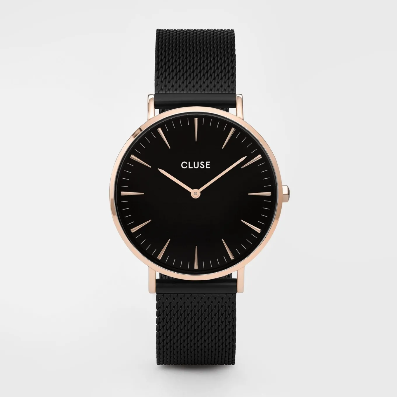 Cheap Gift Box Boho Chic Mesh Watch and Strap Rose Gold Colour Damen Boho Chic