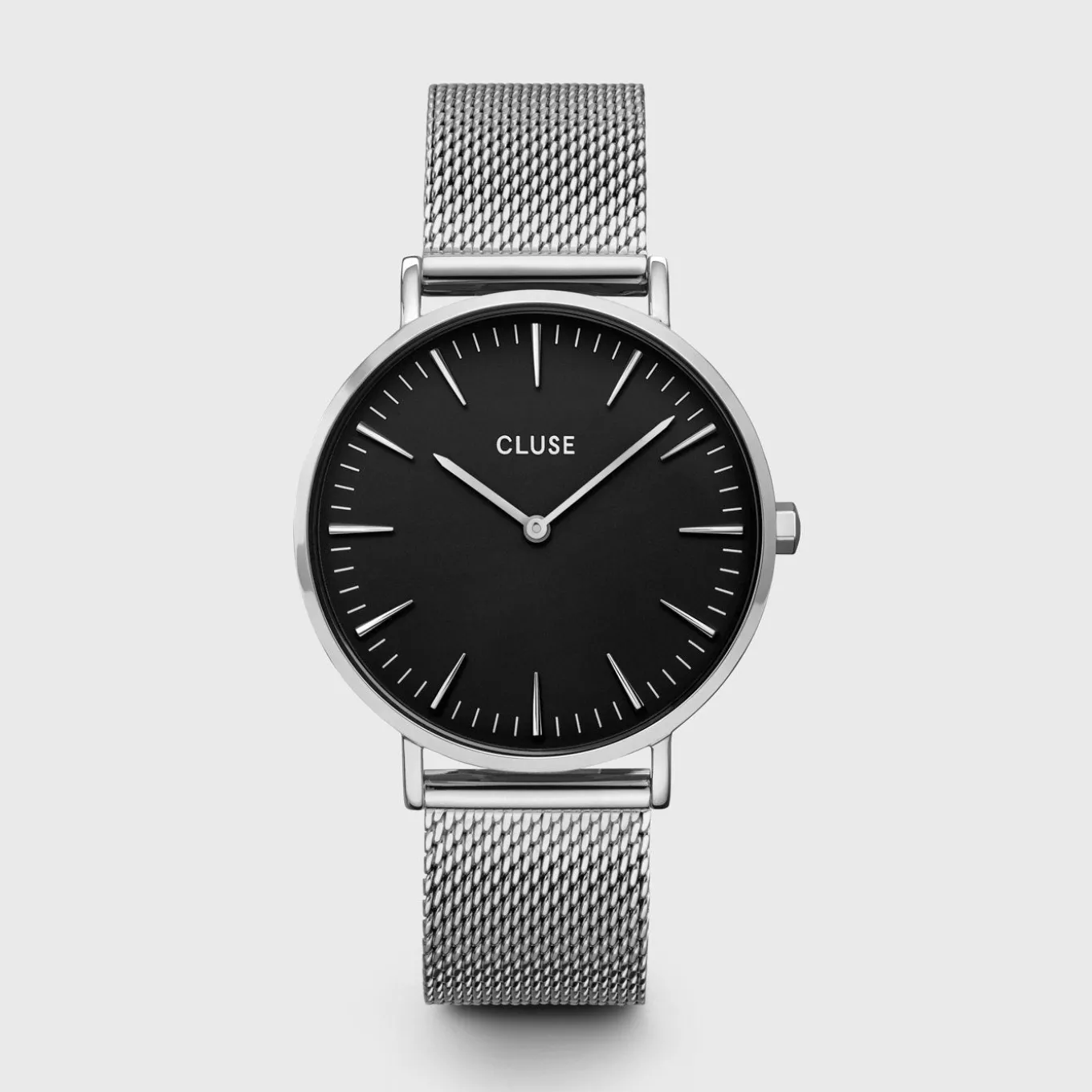 New Gift Box Boho Chic Watch Mesh and Leather Strap, Silver Colour Damen Boho Chic