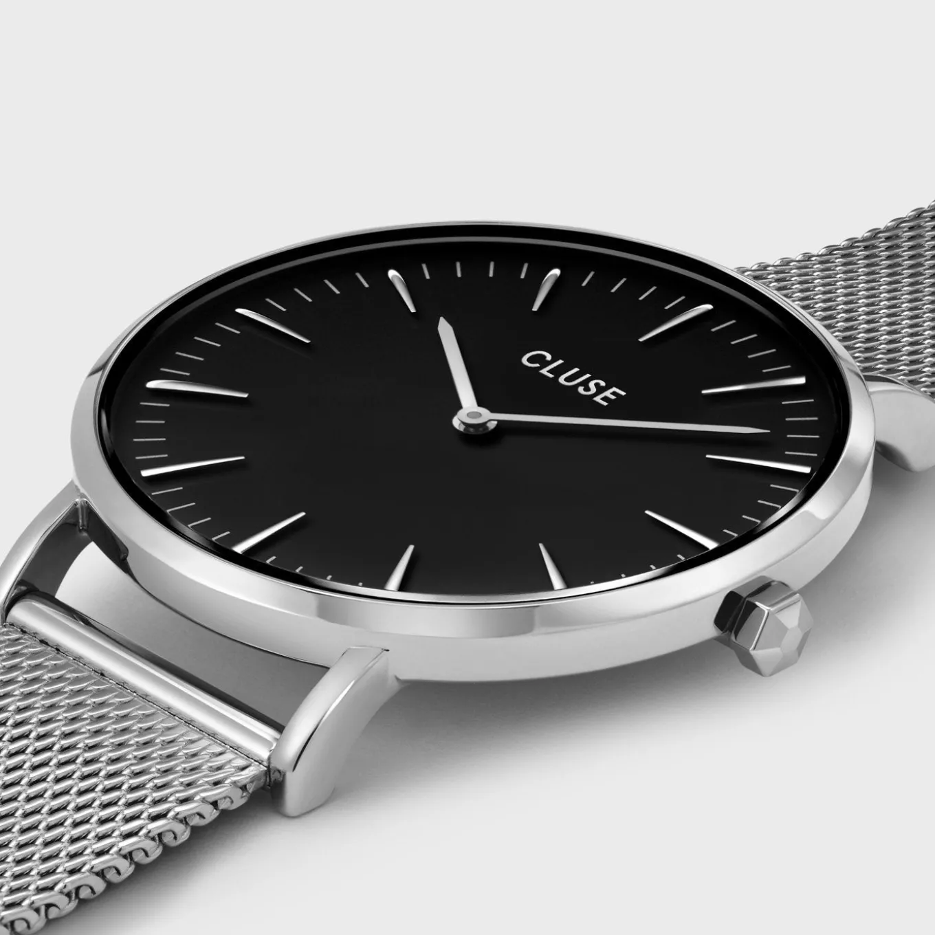 New Gift Box Boho Chic Watch Mesh and Leather Strap, Silver Colour Damen Boho Chic