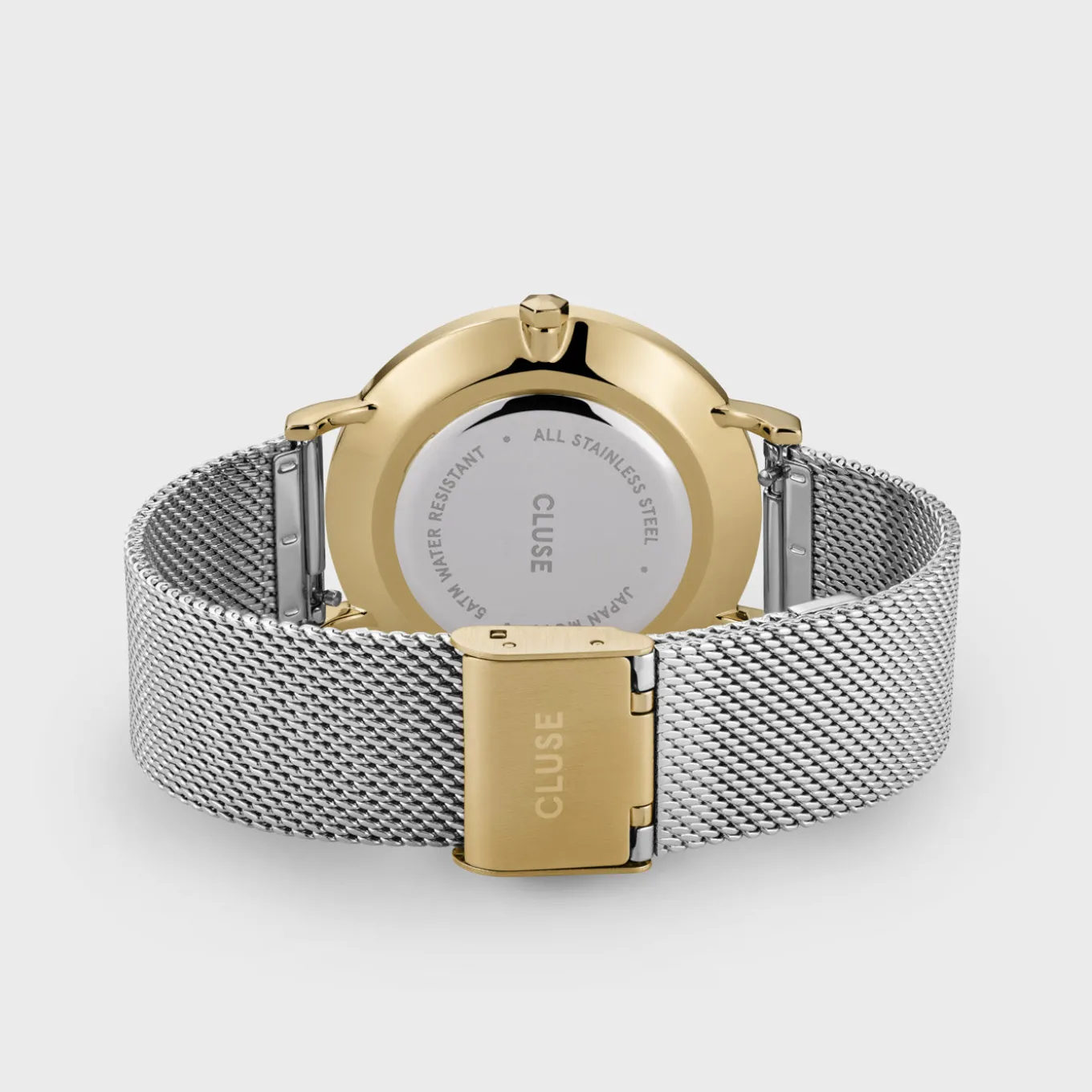 Outlet Gift Box Boho Chic Watch Mesh Bicolour and Mixed Chain Pearl Bracelet Gold Colour Damen Boho Chic