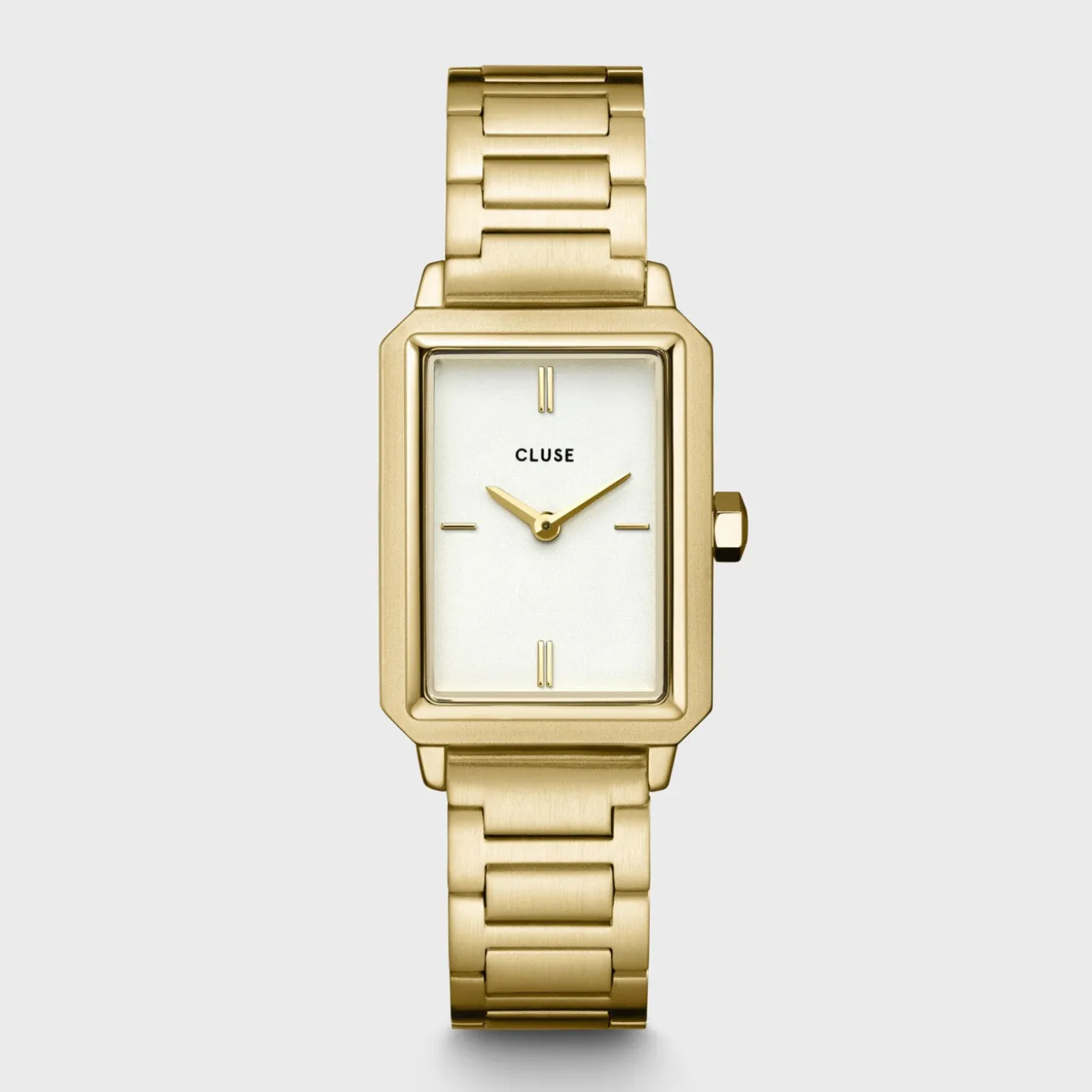 Discount Gift Box Fluette Steel Watch and Black Leather Lizard Strap, Gold Colour Damen Fluette