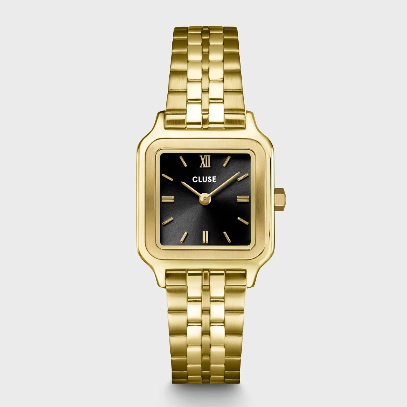 Flash Sale Gift Box Gracieuse Petite Watch Steel, Black & Twisted Snake Bracelet, Gold Colour Damen Gracieuse Petite