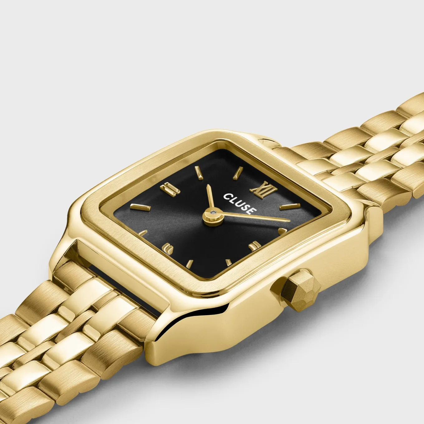 Flash Sale Gift Box Gracieuse Petite Watch Steel, Black & Twisted Snake Bracelet, Gold Colour Damen Gracieuse Petite