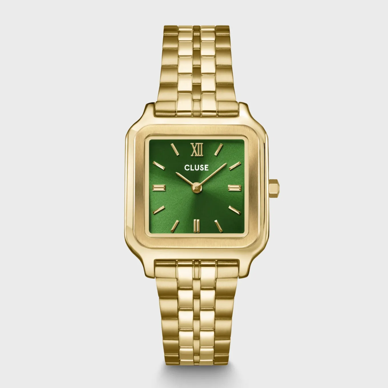 New Gift Box Gracieuse Watch Steel Forest Green & Malachite Bracelet, Gold Colour Damen Gracieuse