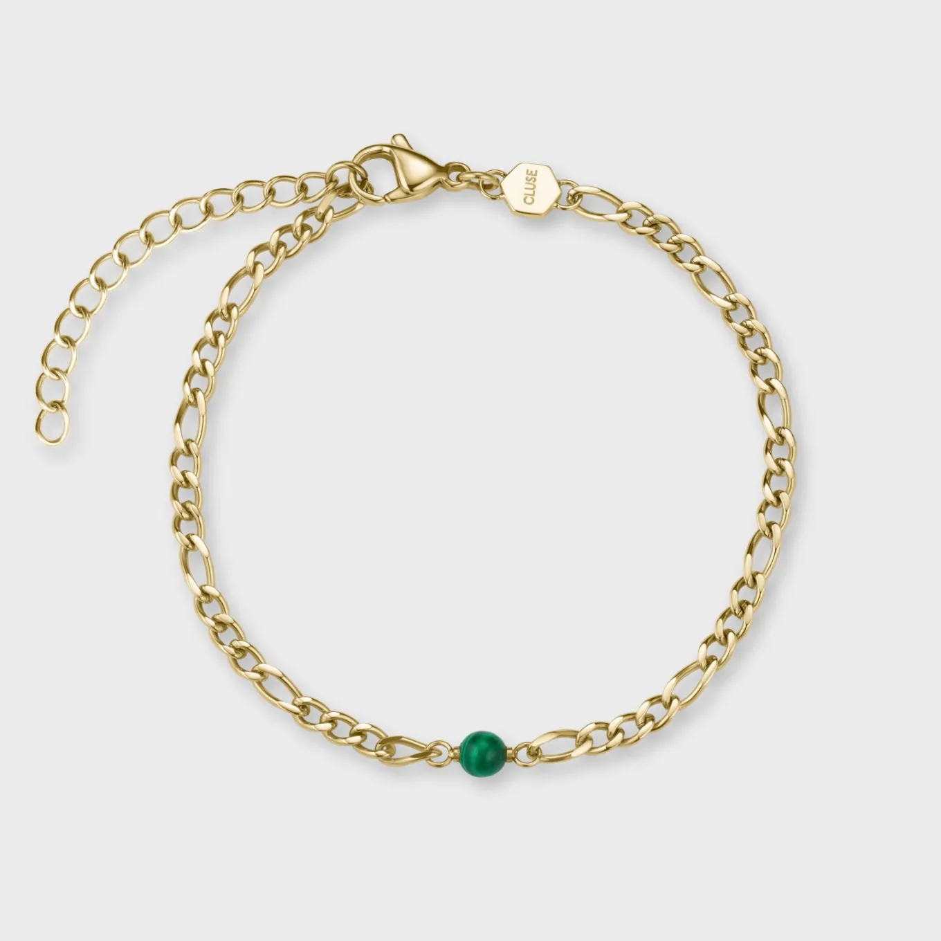 New Gift Box Gracieuse Watch Steel Forest Green & Malachite Bracelet, Gold Colour Damen Gracieuse