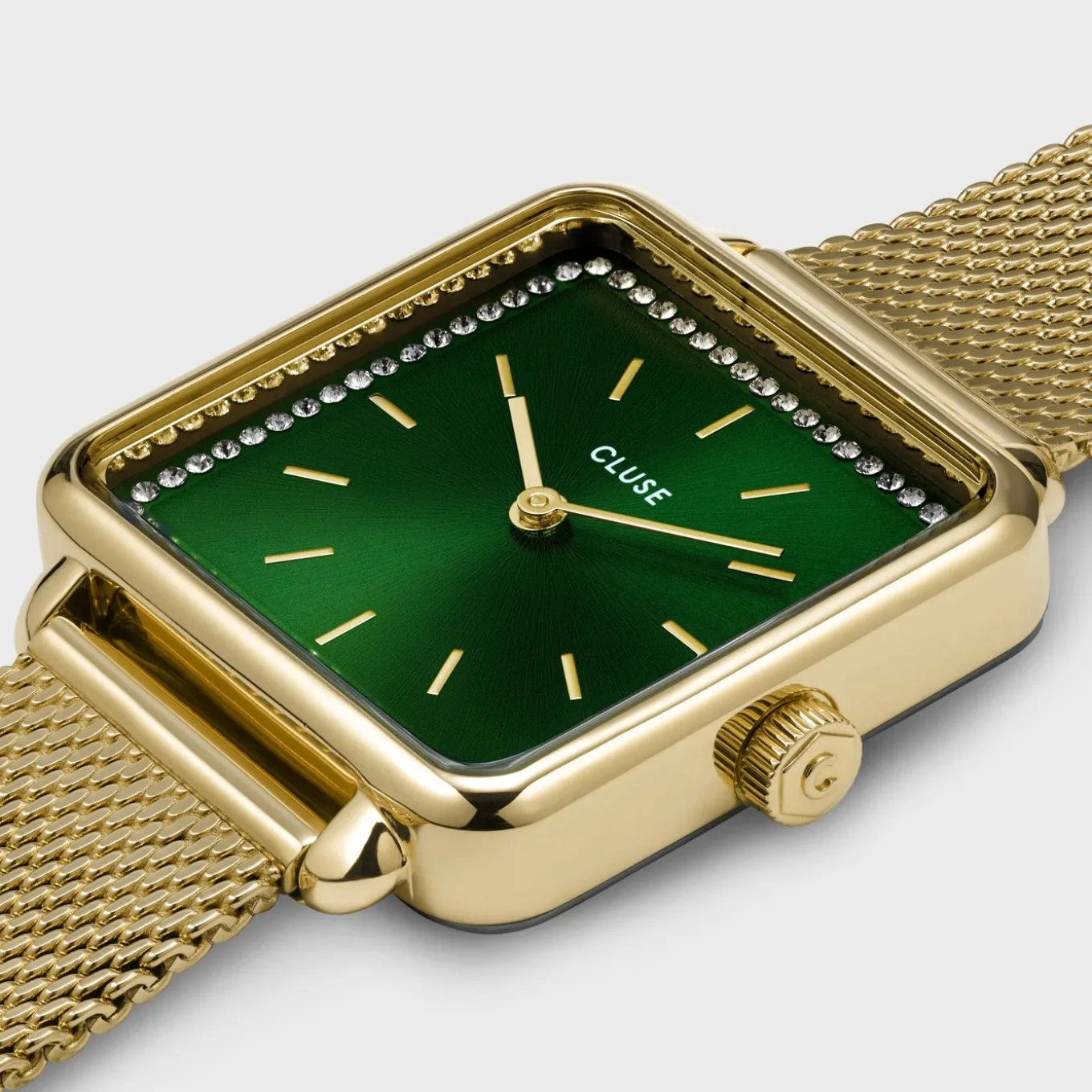 Shop Gift Box La Tétragone Mesh and Malachite Bracelet Gold Colour Damen La Tétragone