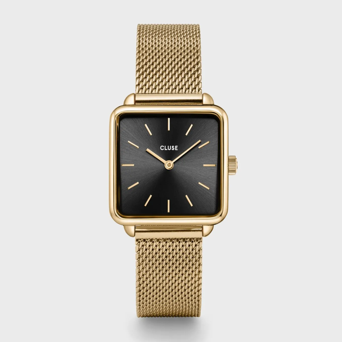 New Gift Box La Tétragone Mesh Watch & Beads Bracelet, Gold Colour Damen La Tétragone