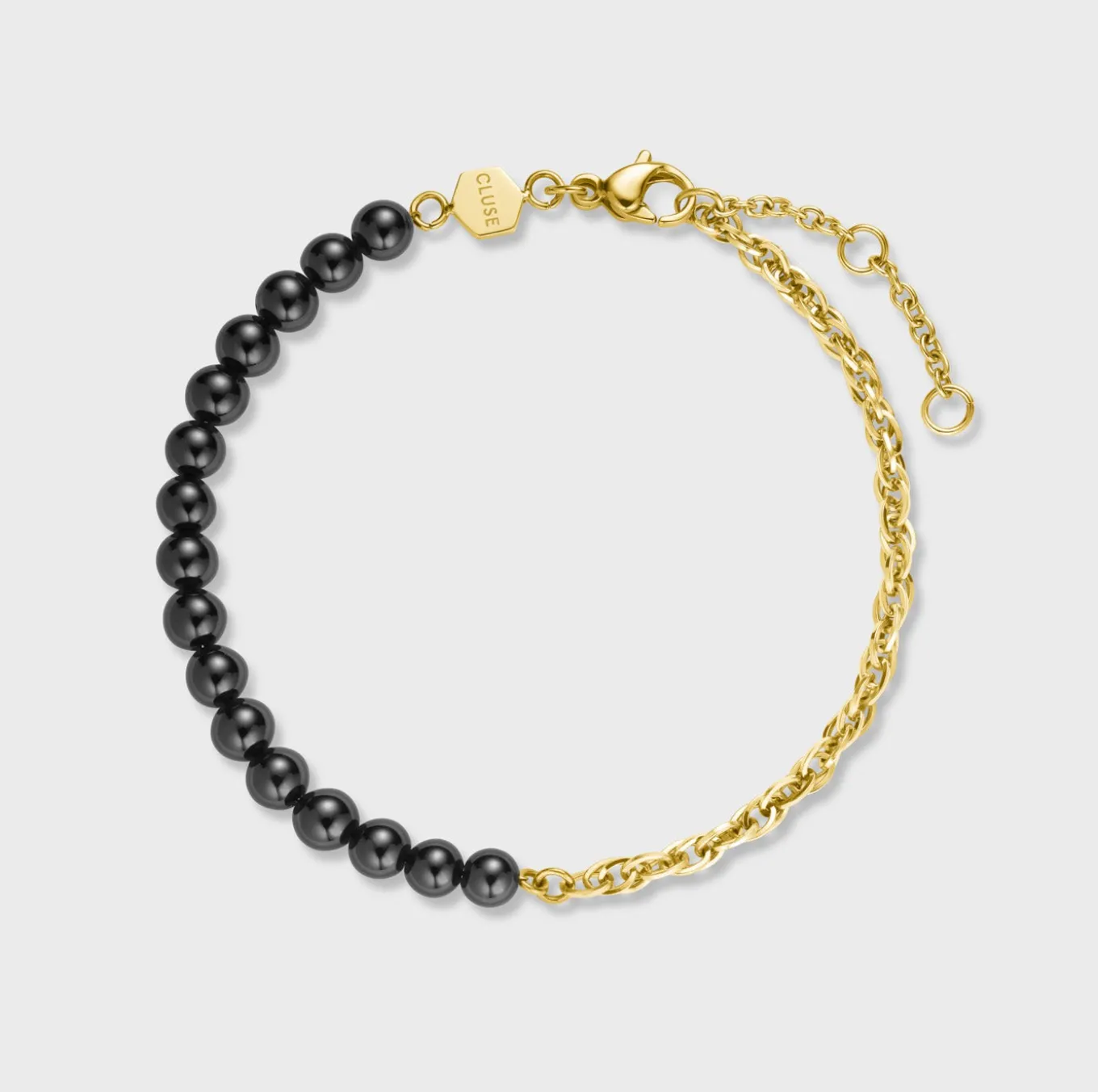 New Gift Box La Tétragone Mesh Watch & Beads Bracelet, Gold Colour Damen La Tétragone