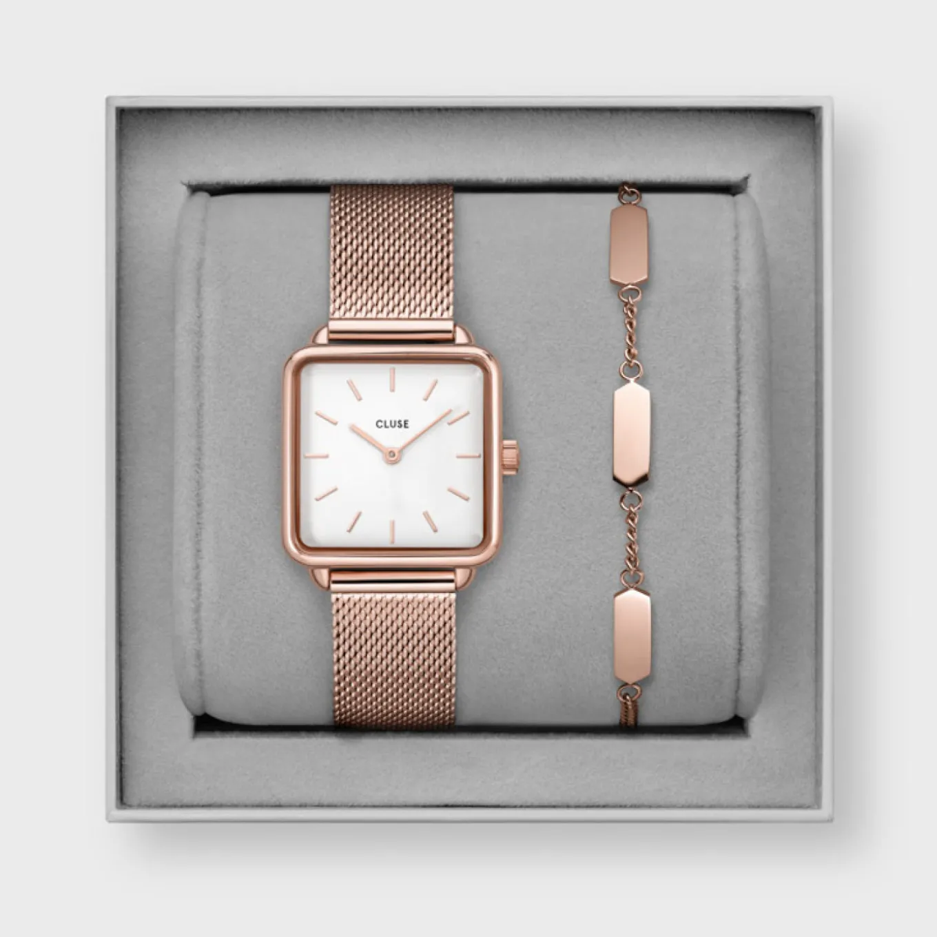 Fashion Gift Box La Tétragone Watch Hexagon Bracelet Rose Gold Colour Damen La Tétragone