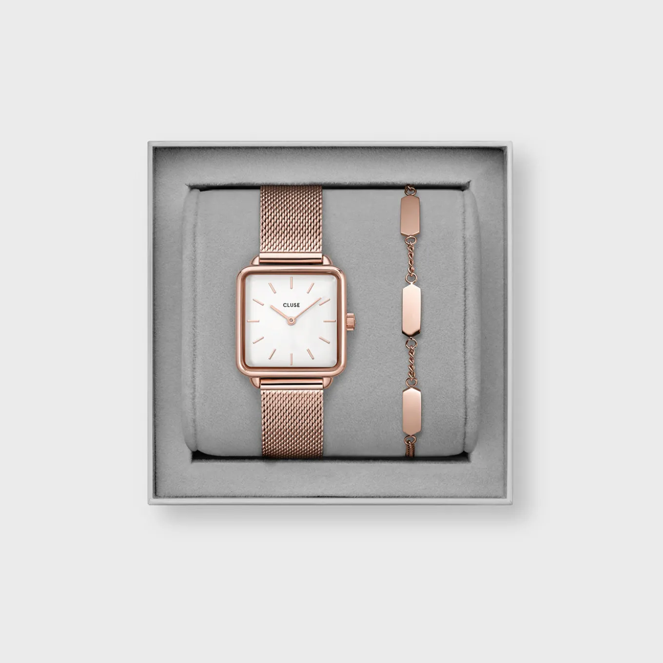 Fashion Gift Box La Tétragone Watch Hexagon Bracelet Rose Gold Colour Damen La Tétragone