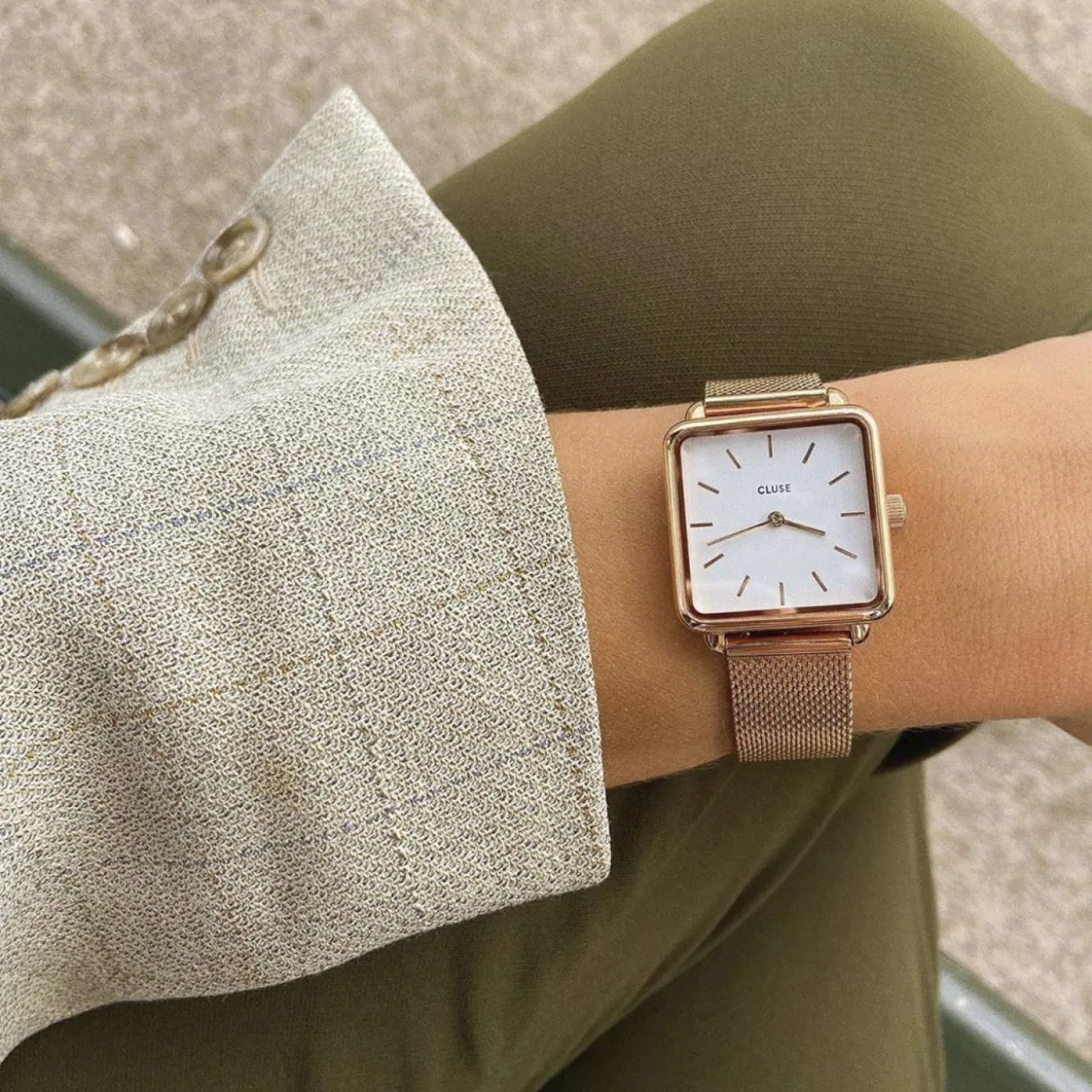 Fashion Gift Box La Tétragone Watch Hexagon Bracelet Rose Gold Colour Damen La Tétragone