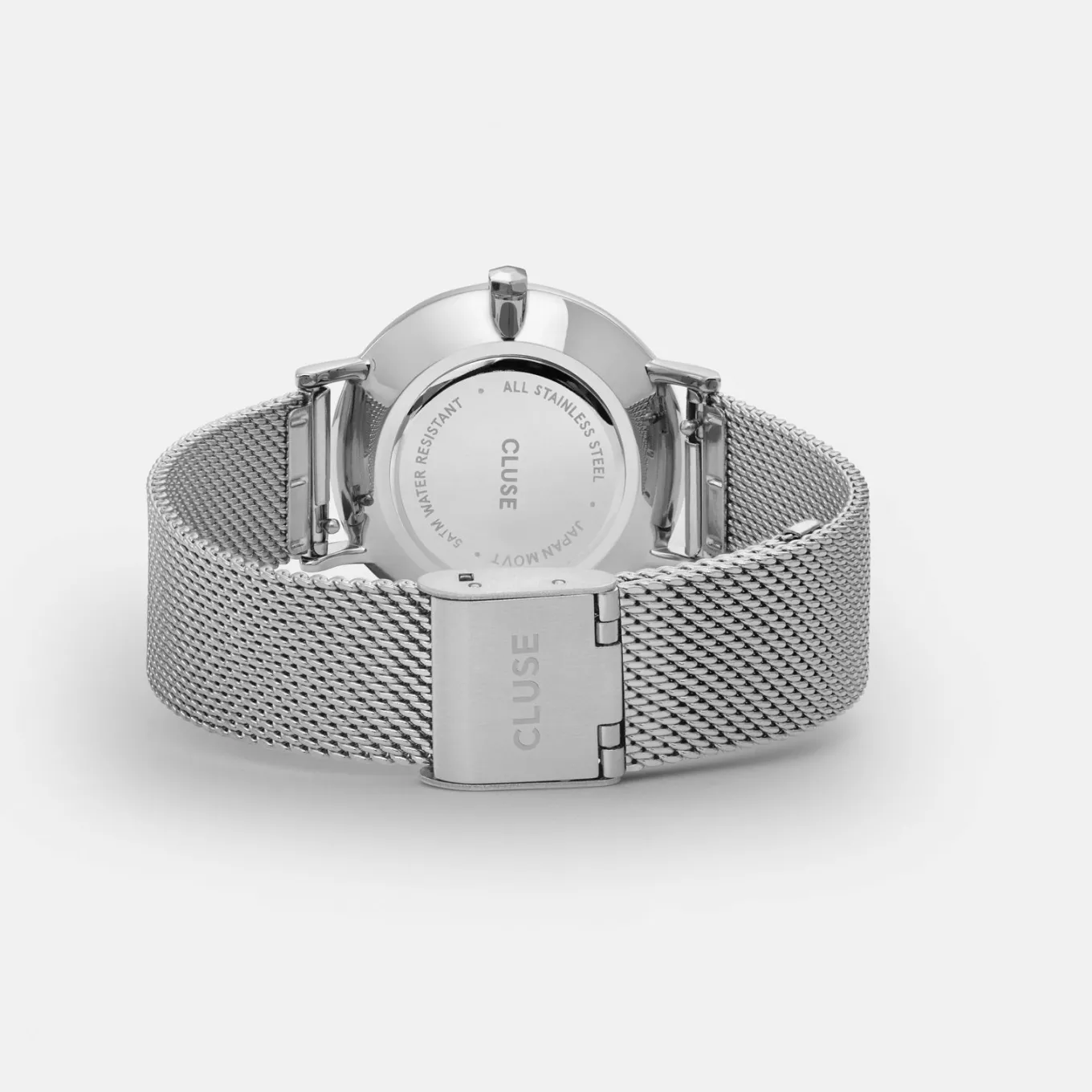Best Sale Gift Box Minuit Watch Mesh & Grey Leather Strap, Silver Colour Damen Minuit