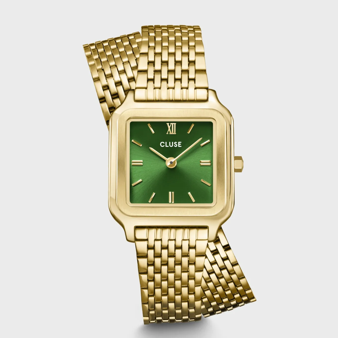 Hot Gracieuse Petite Watch Double Steel, Forest Green, Gold Colour Damen Uhren Gold | Gracieuse Petite
