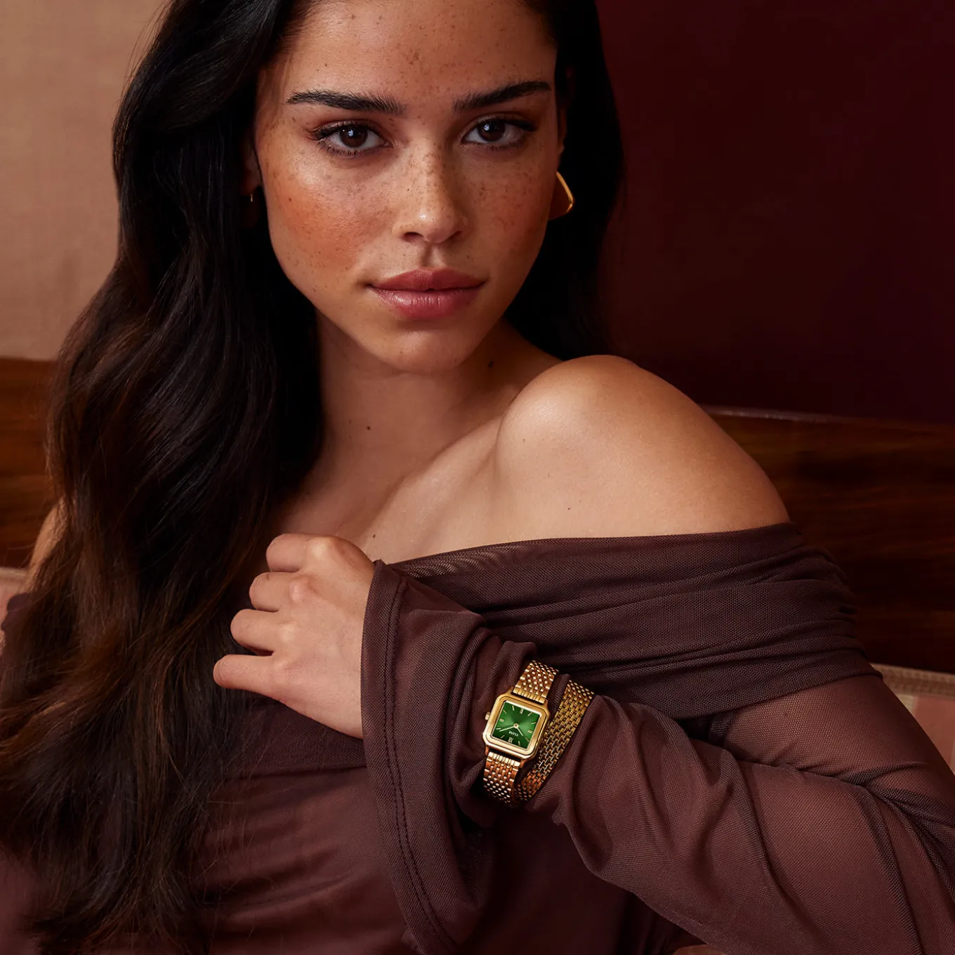 Hot Gracieuse Petite Watch Double Steel, Forest Green, Gold Colour Damen Uhren Gold | Gracieuse Petite