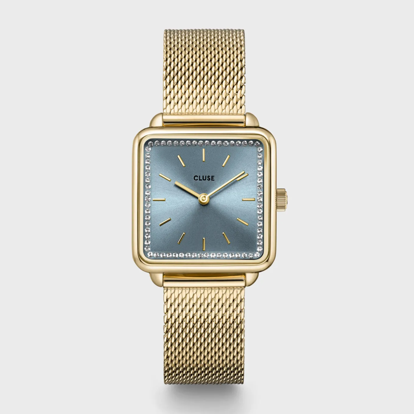 Best Sale La Tétragone Watch Mesh stones Light Blue, Gold Colour Damen Uhren Gold | La Tétragone