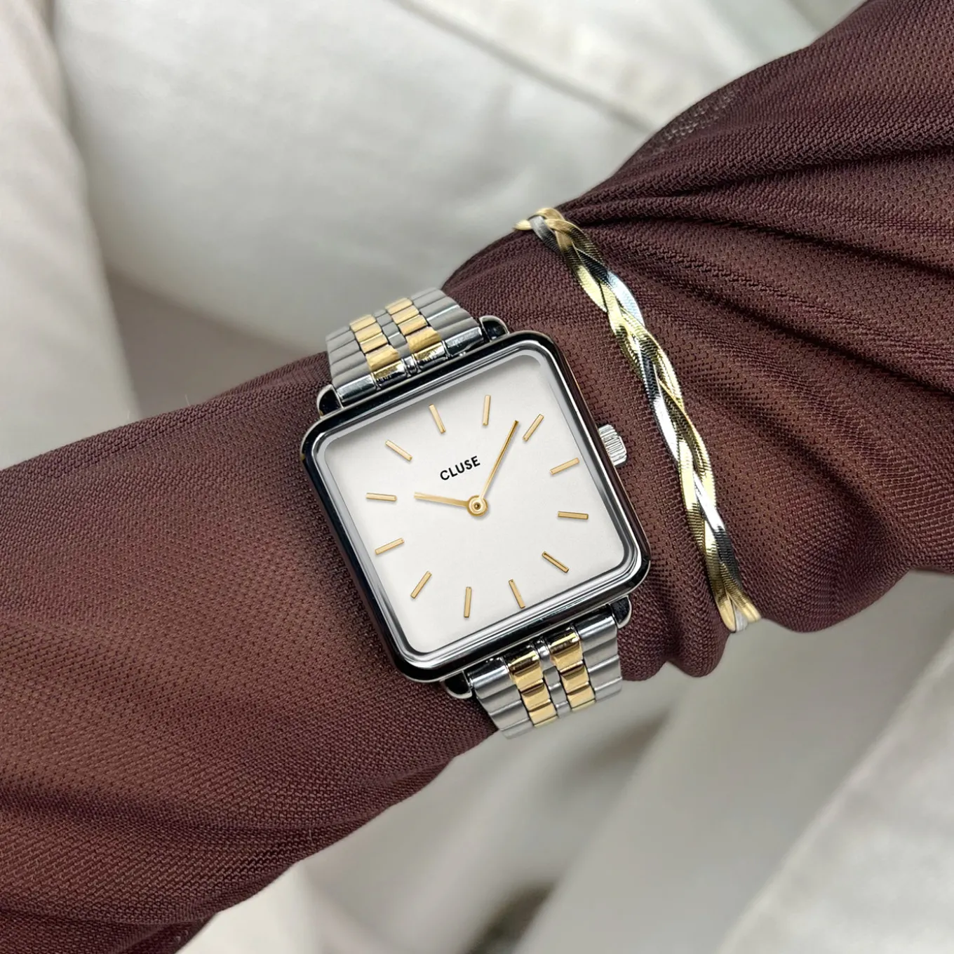 Flash Sale La Tétragone Watch Steel Coconut Milk, Bicolor Damen Uhren Silber | La Tétragone