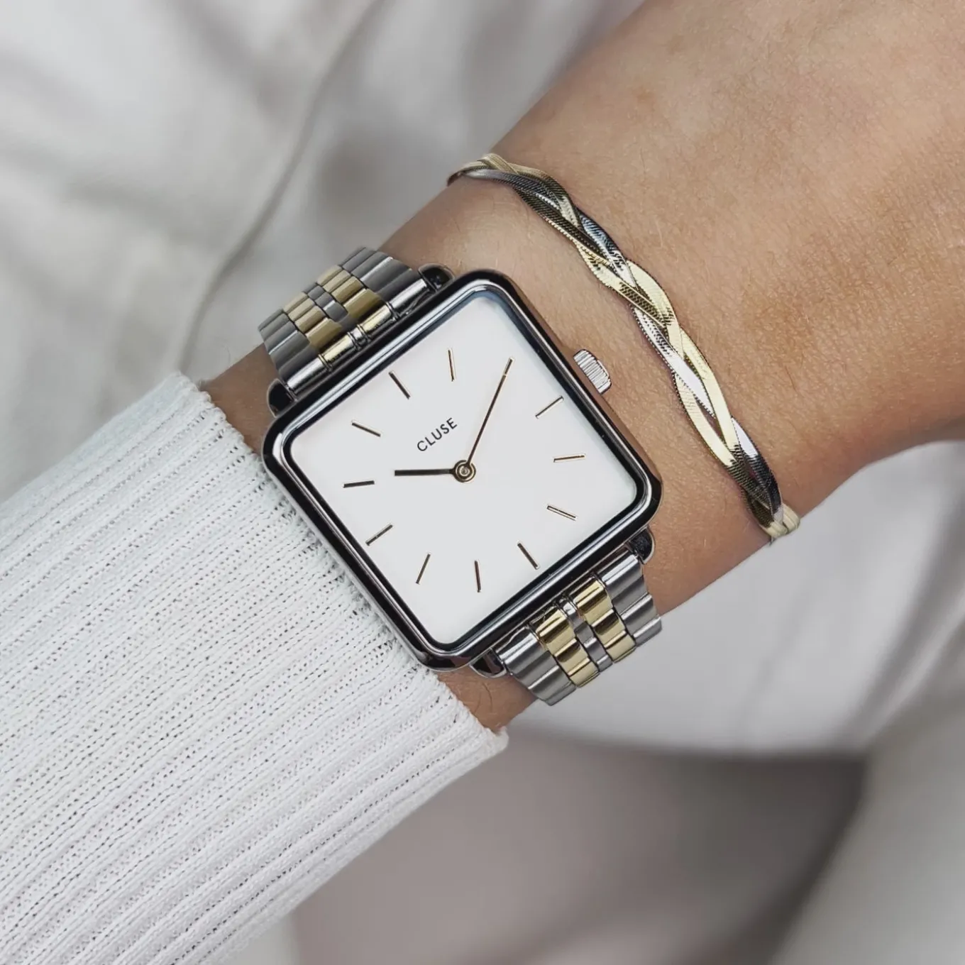 Flash Sale La Tétragone Watch Steel Coconut Milk, Bicolor Damen Uhren Silber | La Tétragone