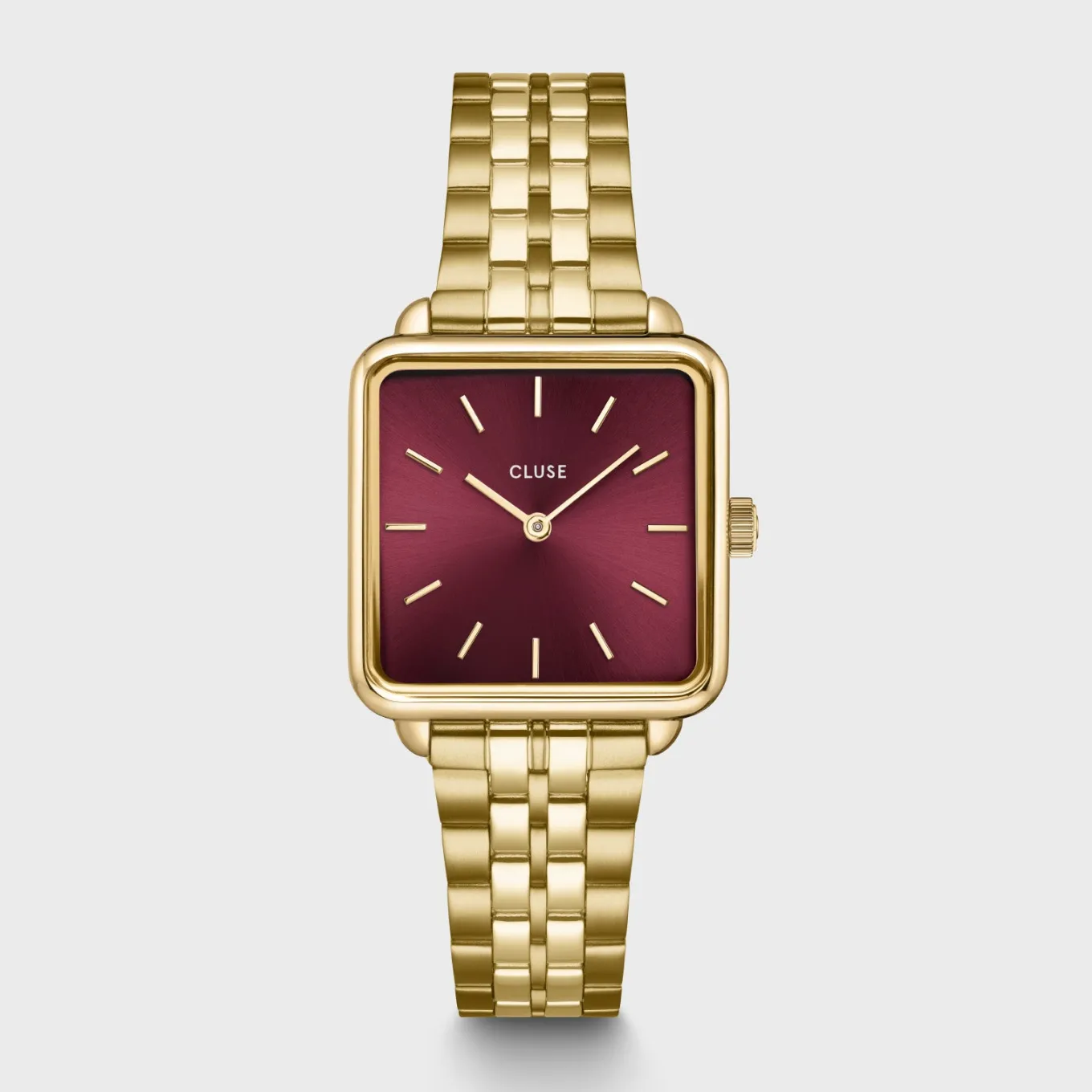 Fashion La Tétragone Watch Steel Dark Cherry, Gold Colour Damen Uhren Gold | La Tétragone