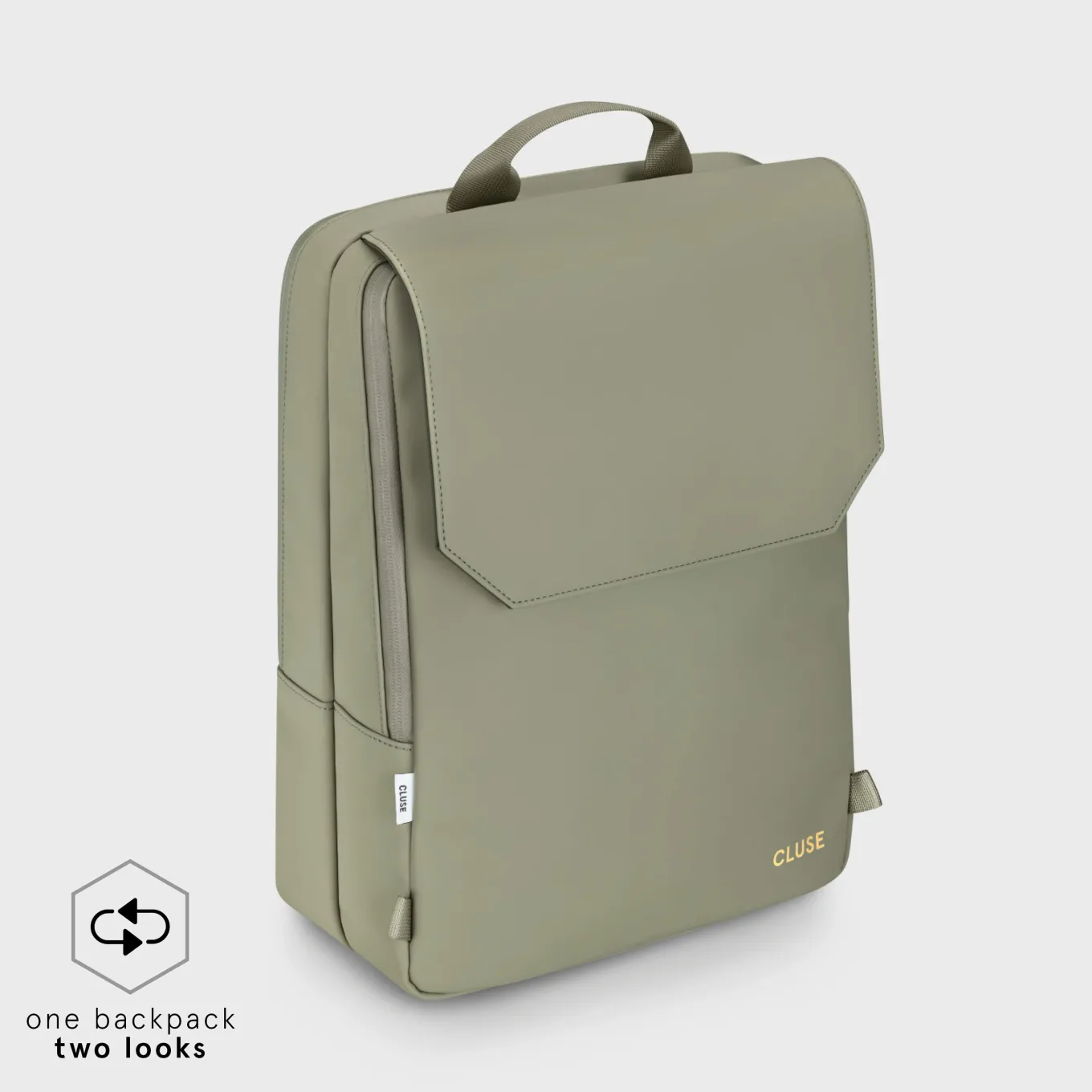 Online Le Réversible Backpack, Light Green Olive, Gold Colour Le Réversible