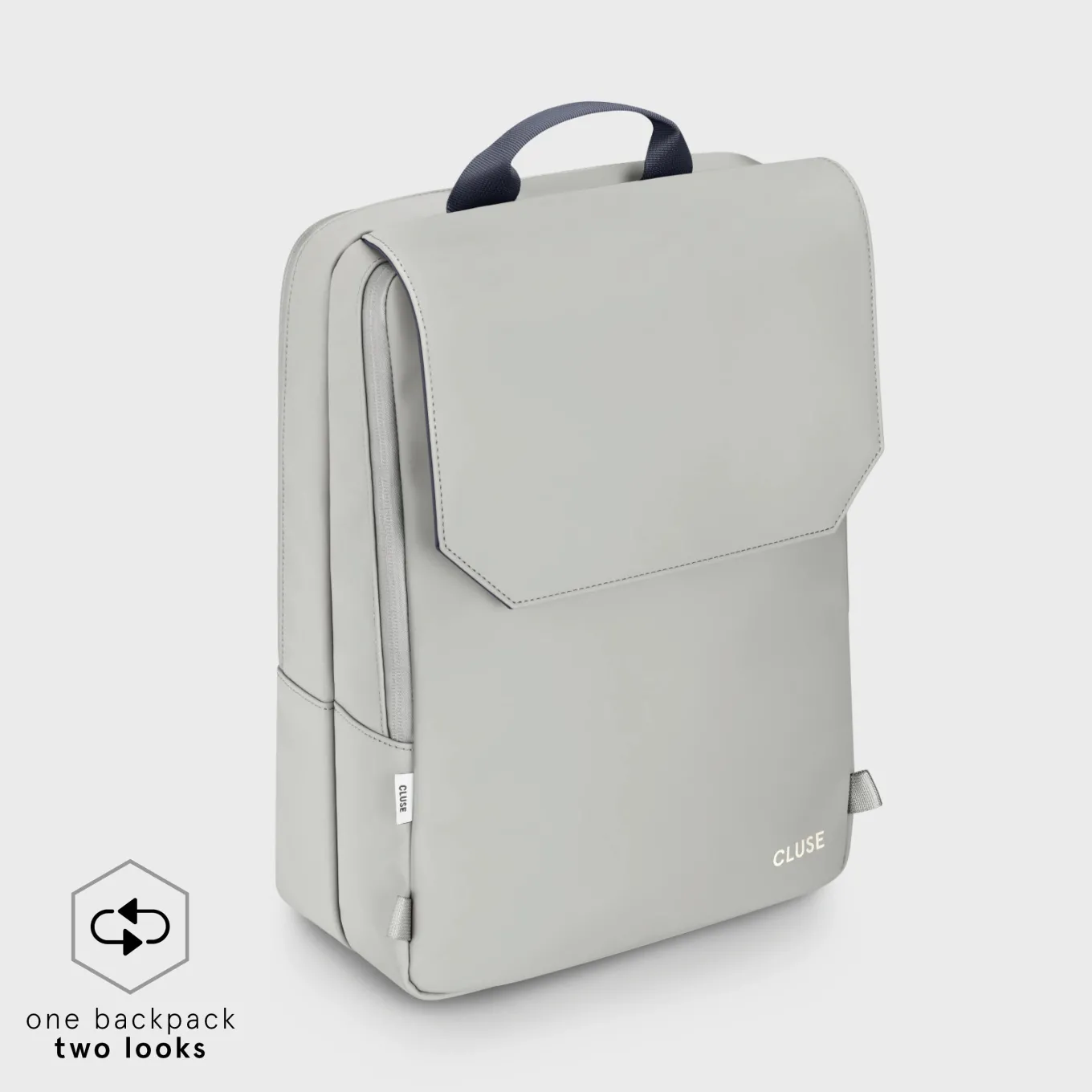 Fashion Le Réversible Backpack, Light Grey Navy, Silver Colour Le Réversible