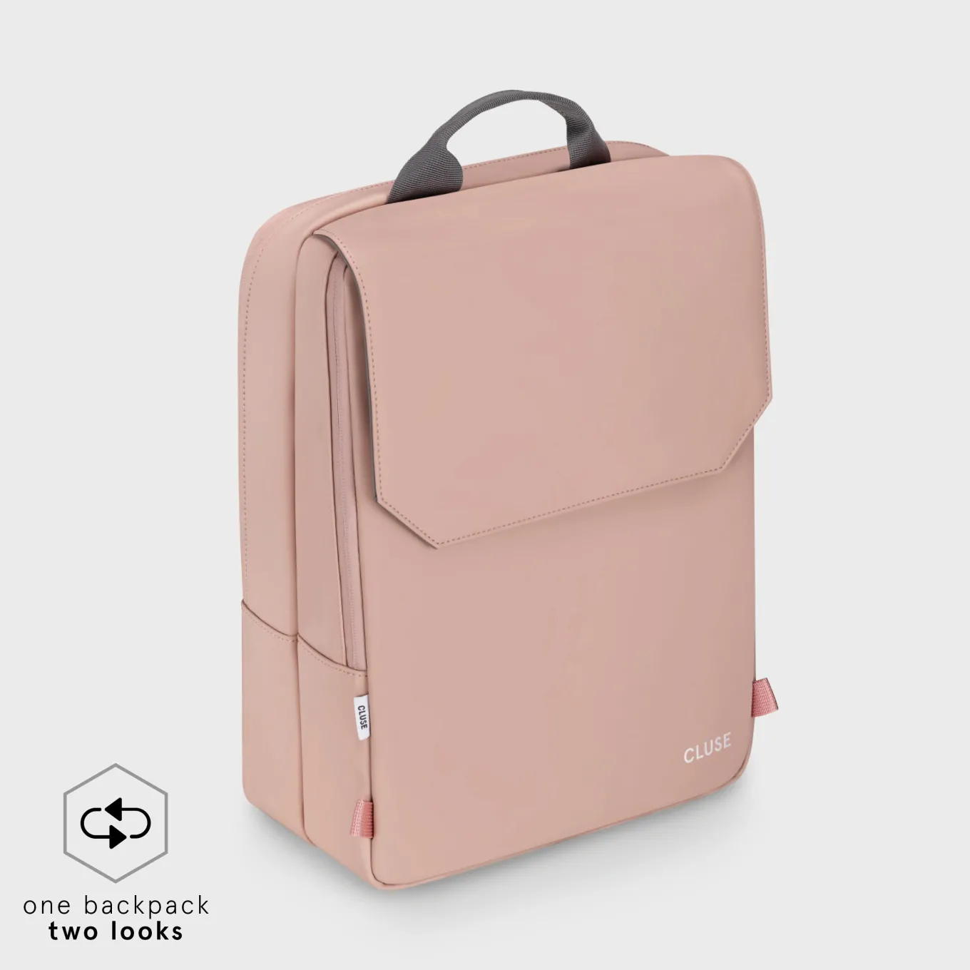 Store Le Réversible Backpack, Rose Dark Grey, Silver Colour Le Réversible