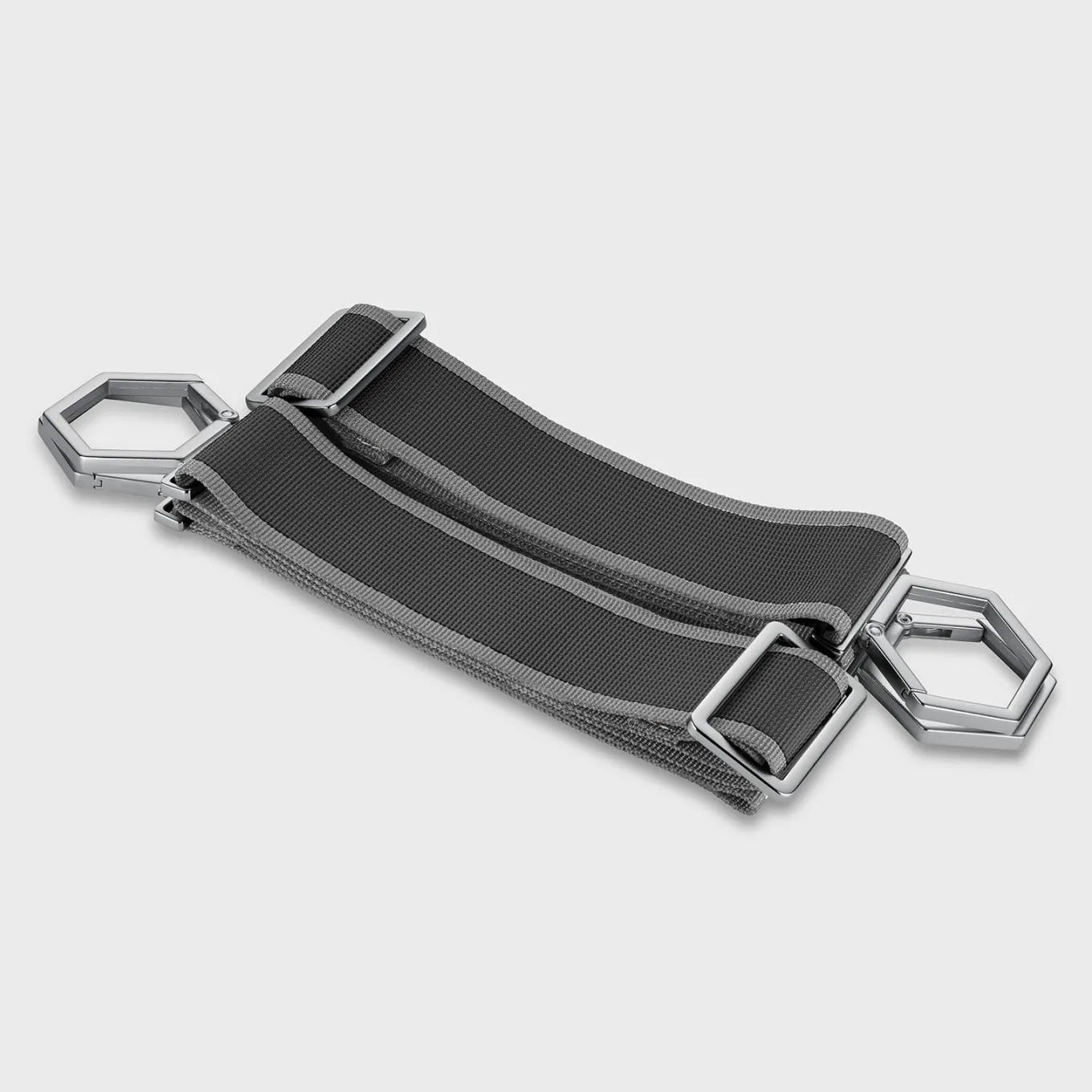 Best Le Réversible Straps, Striped Black Grey, Silver Colour Le Réversible | Le Réversible