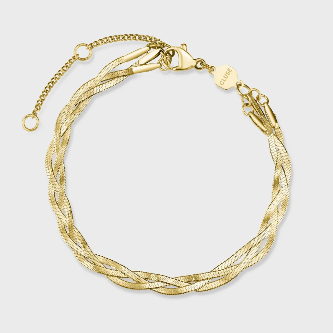 Clearance Élevé Braided Snake Bracelet, Gold Colour Armbänder