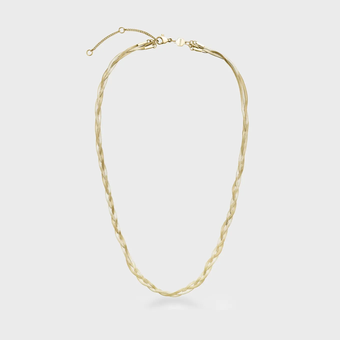 Hot Élevé Braided Snake Necklace, Gold Colour Ketten