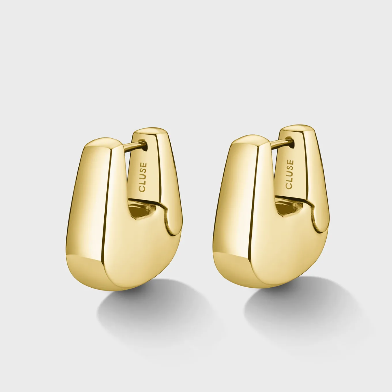 Discount Élevé Rectangular Hoop Earrings, Gold Colour Ohrringe