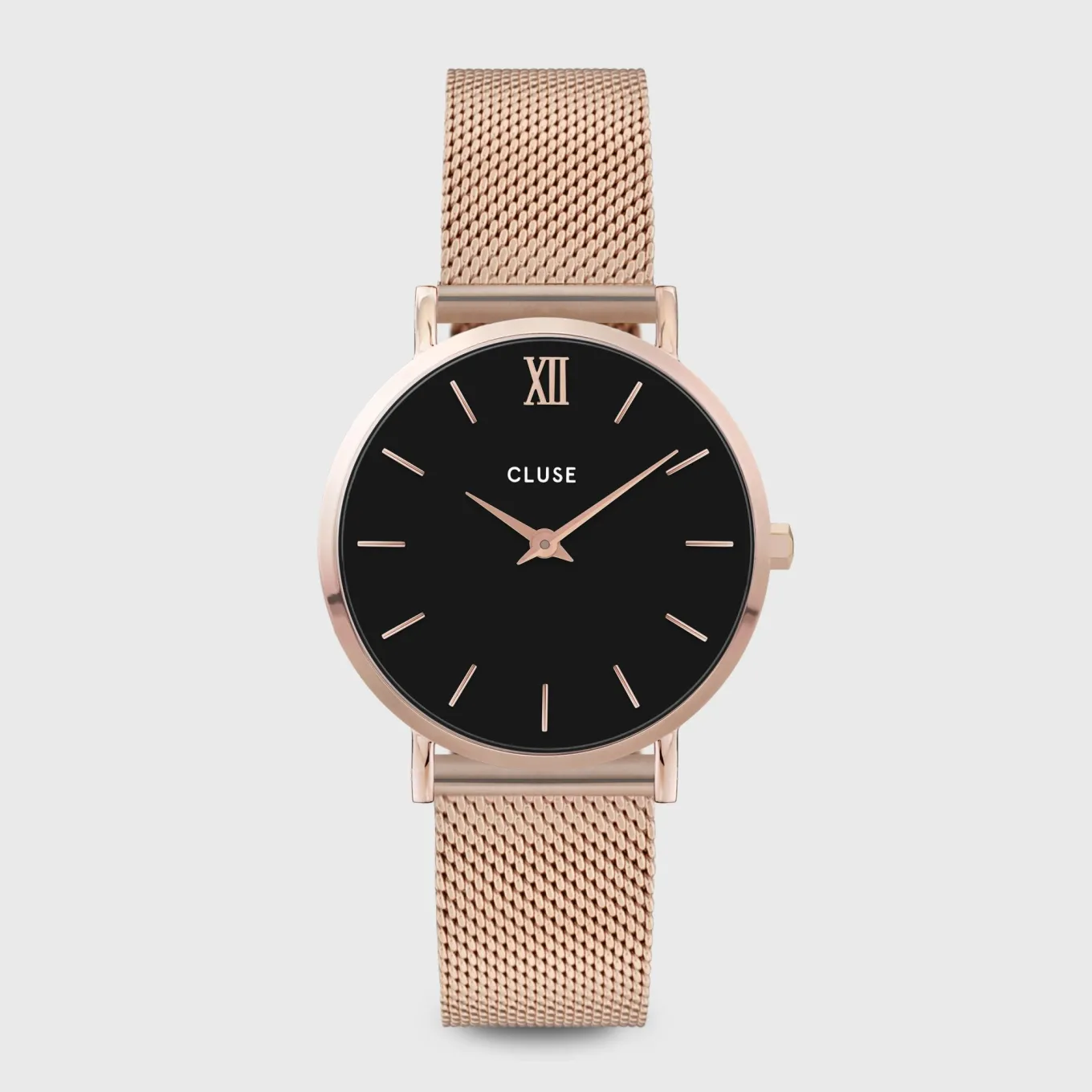 Discount Minuit Mesh Black, Rose Gold Colour Damen Uhren Schwarz | Uhren Roségold