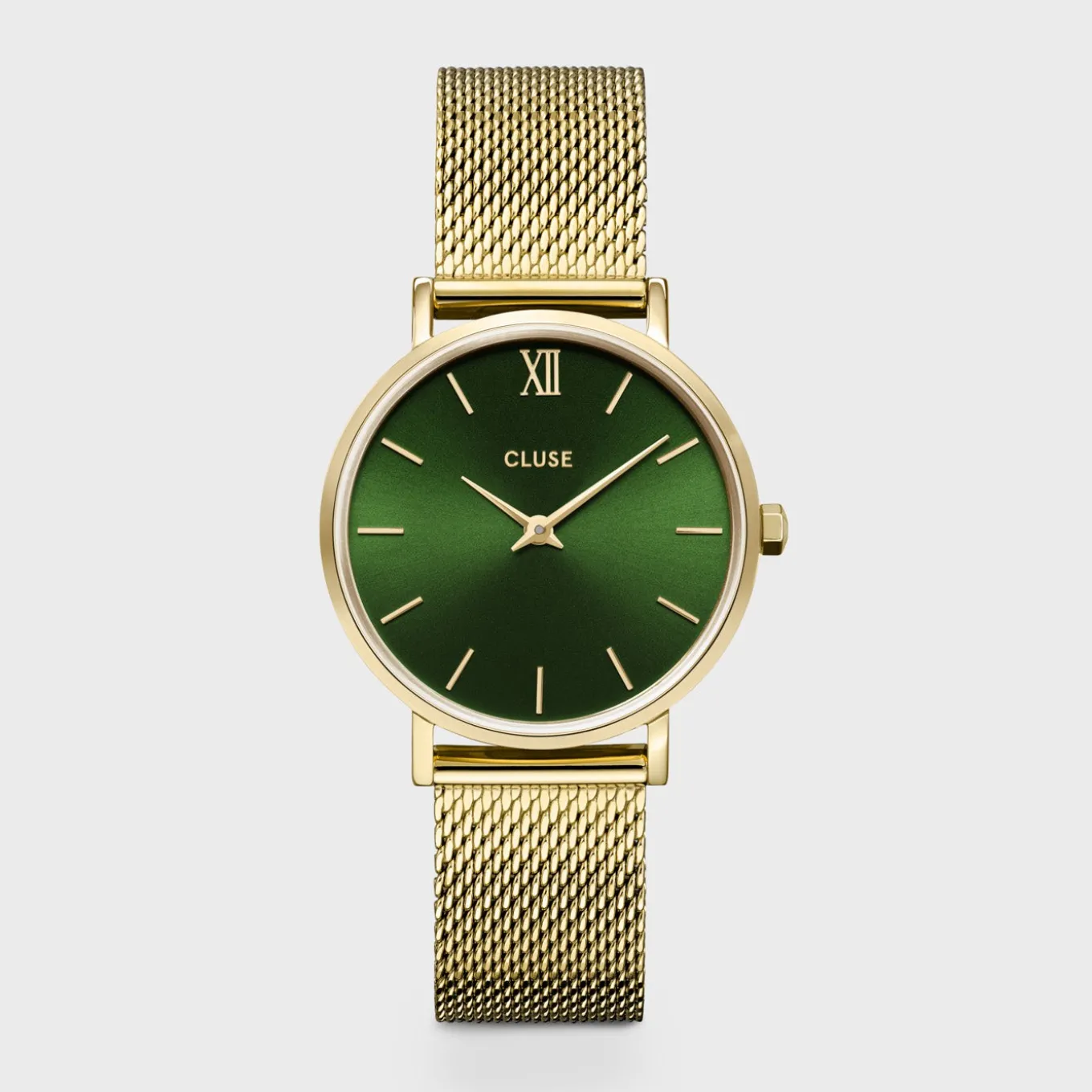 Hot Minuit Mesh, Green, Gold Colour Damen Uhren Gold | Minuit