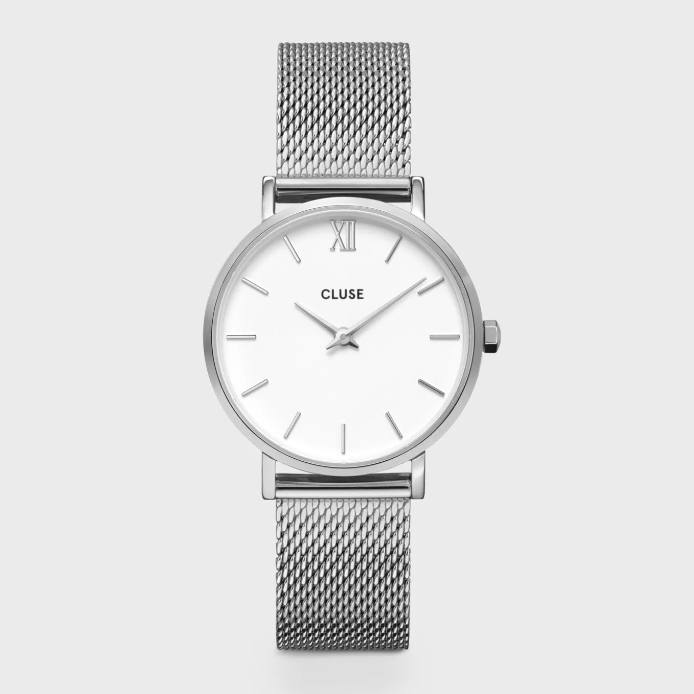 Shop Minuit Mesh Silver/White Damen Uhren Silber | Minuit