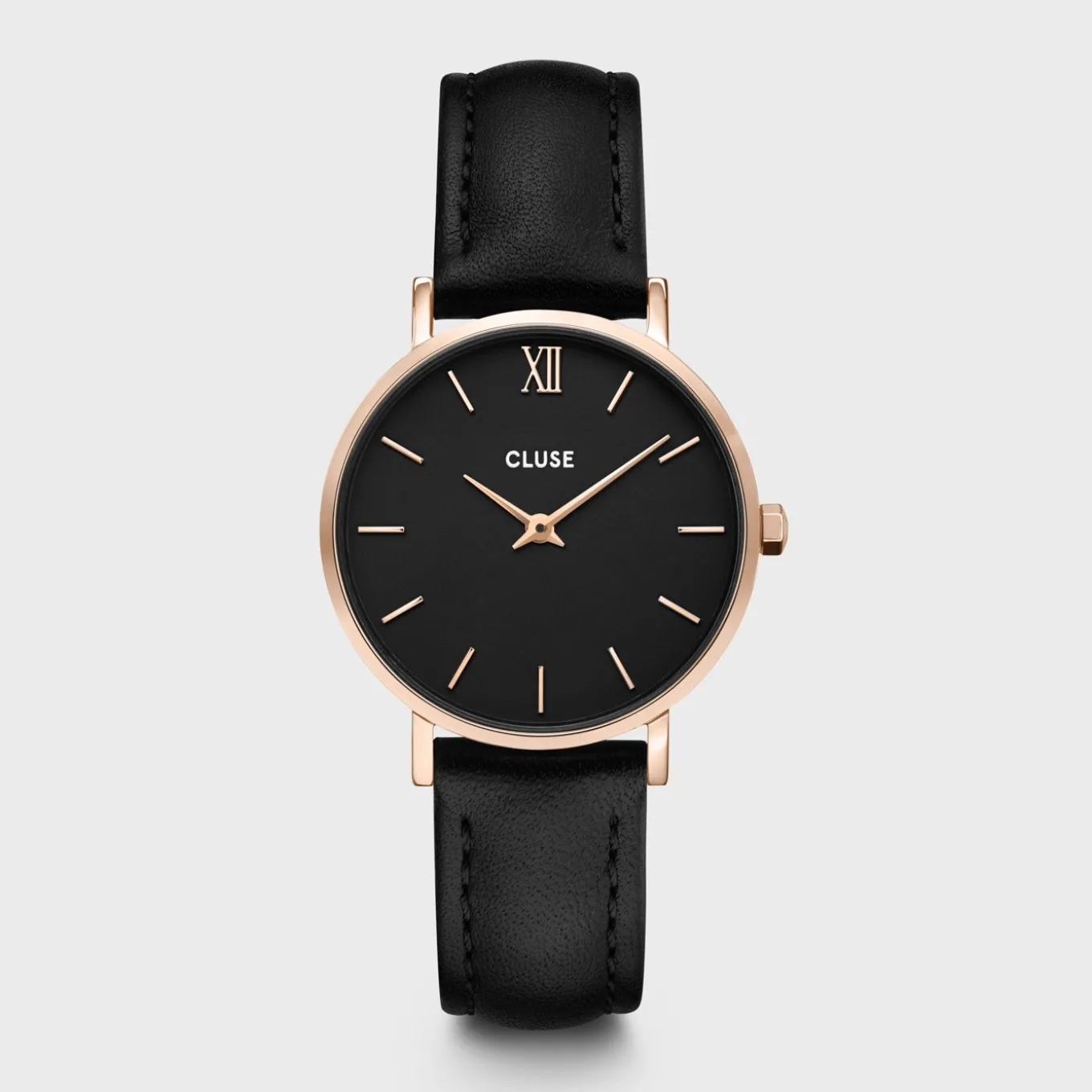 Fashion Minuit Rose Gold Black/Black Damen Uhren Schwarz | Uhren Roségold