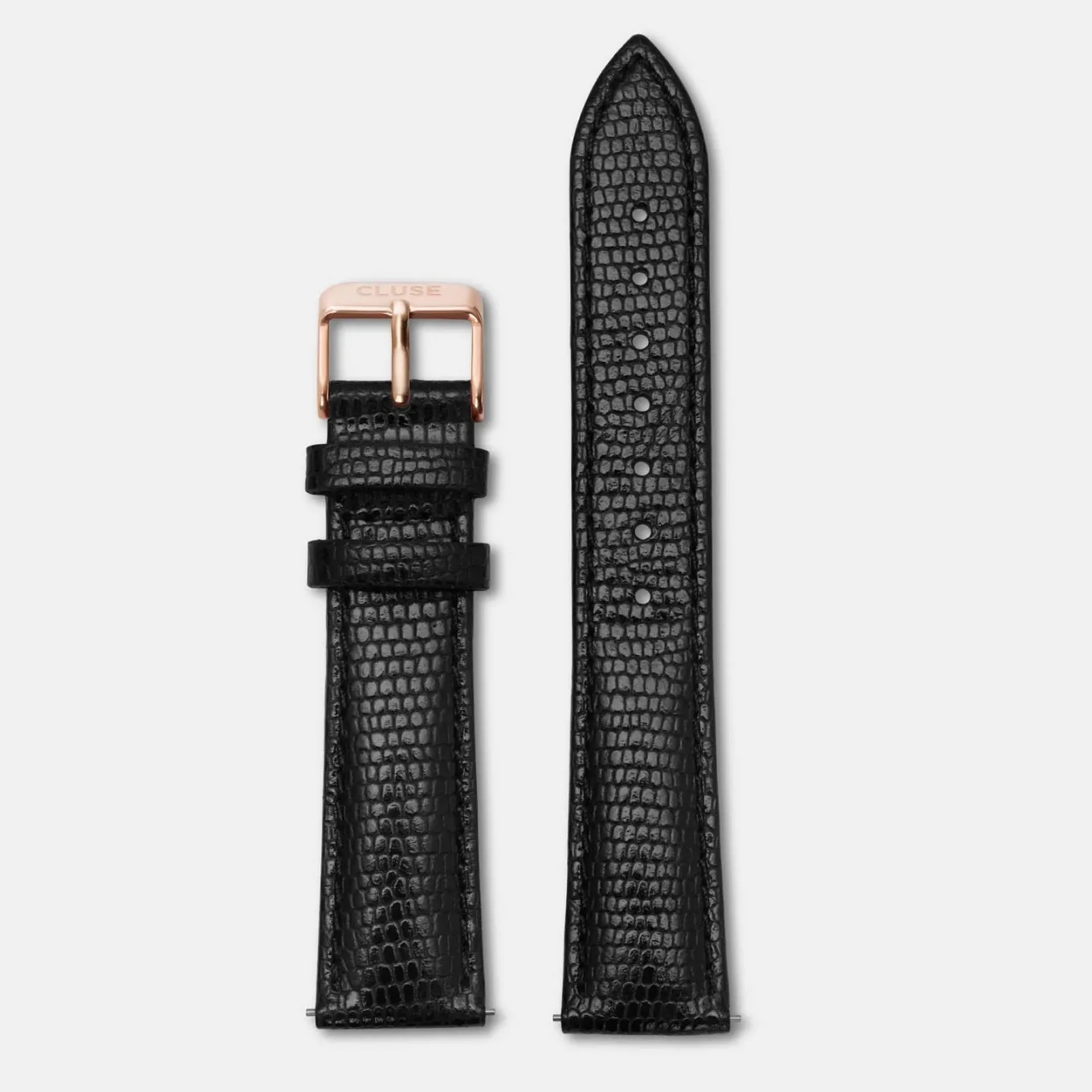 Discount Strap 18 mm Leather Black Lizard, Rose Gold Colour Damen Boho Chic Armbänder Shoppen | Féroce Armbänder Shoppen