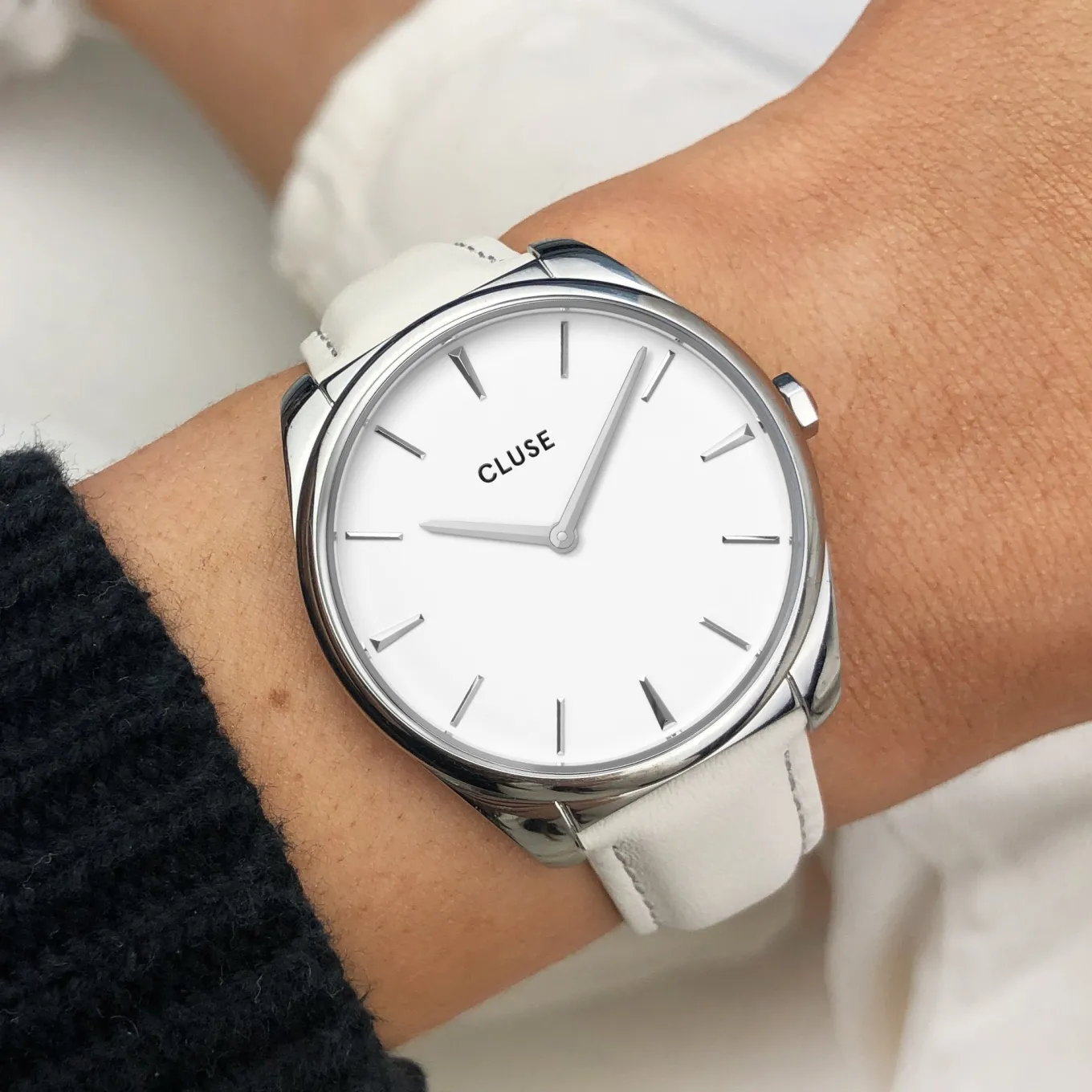 Sale Strap 18 mm Leather Off-White, Silver Colour Damen Boho Chic Armbänder Shoppen | Féroce Armbänder Shoppen